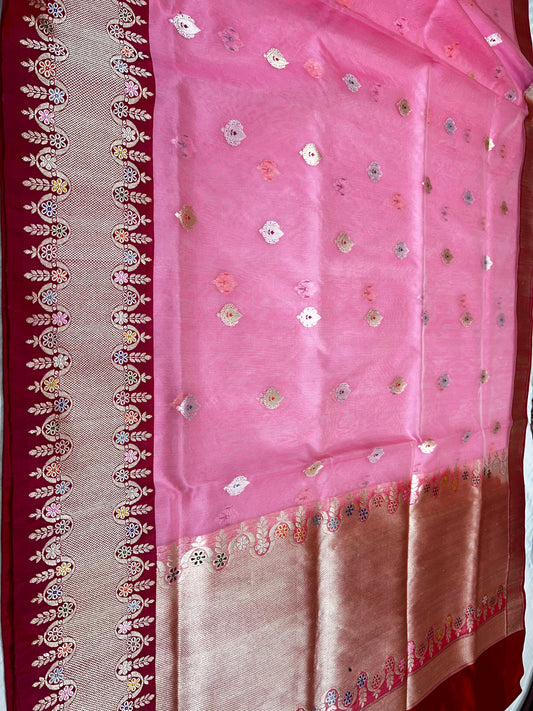 Pure Banarasi Kora Silk Handloom Saree
