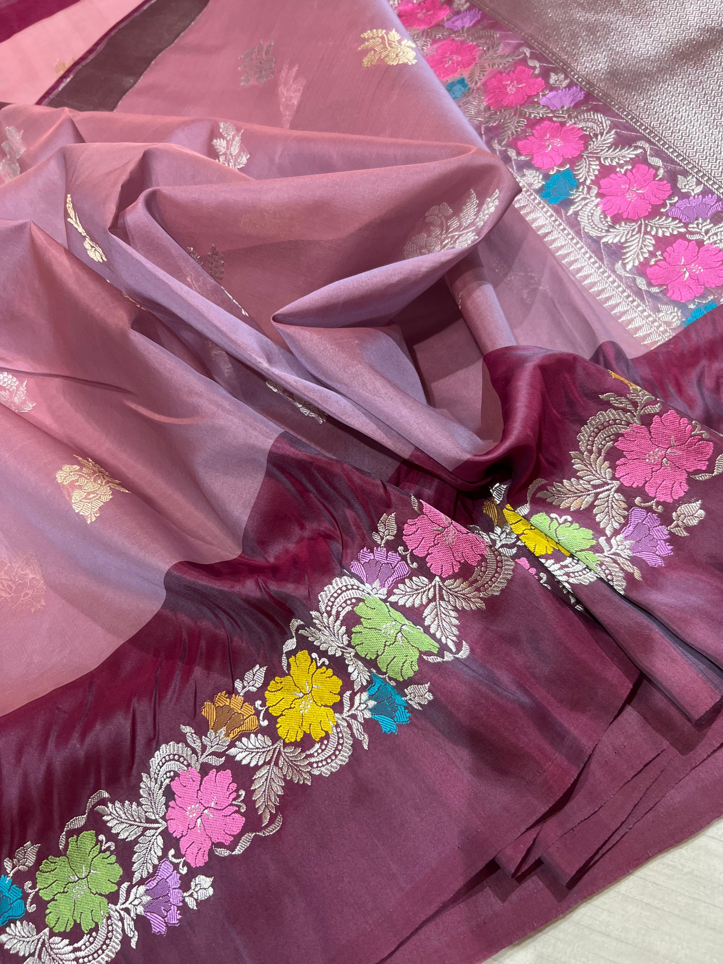 Pure Banarasi Kora Silk Handloom Saree