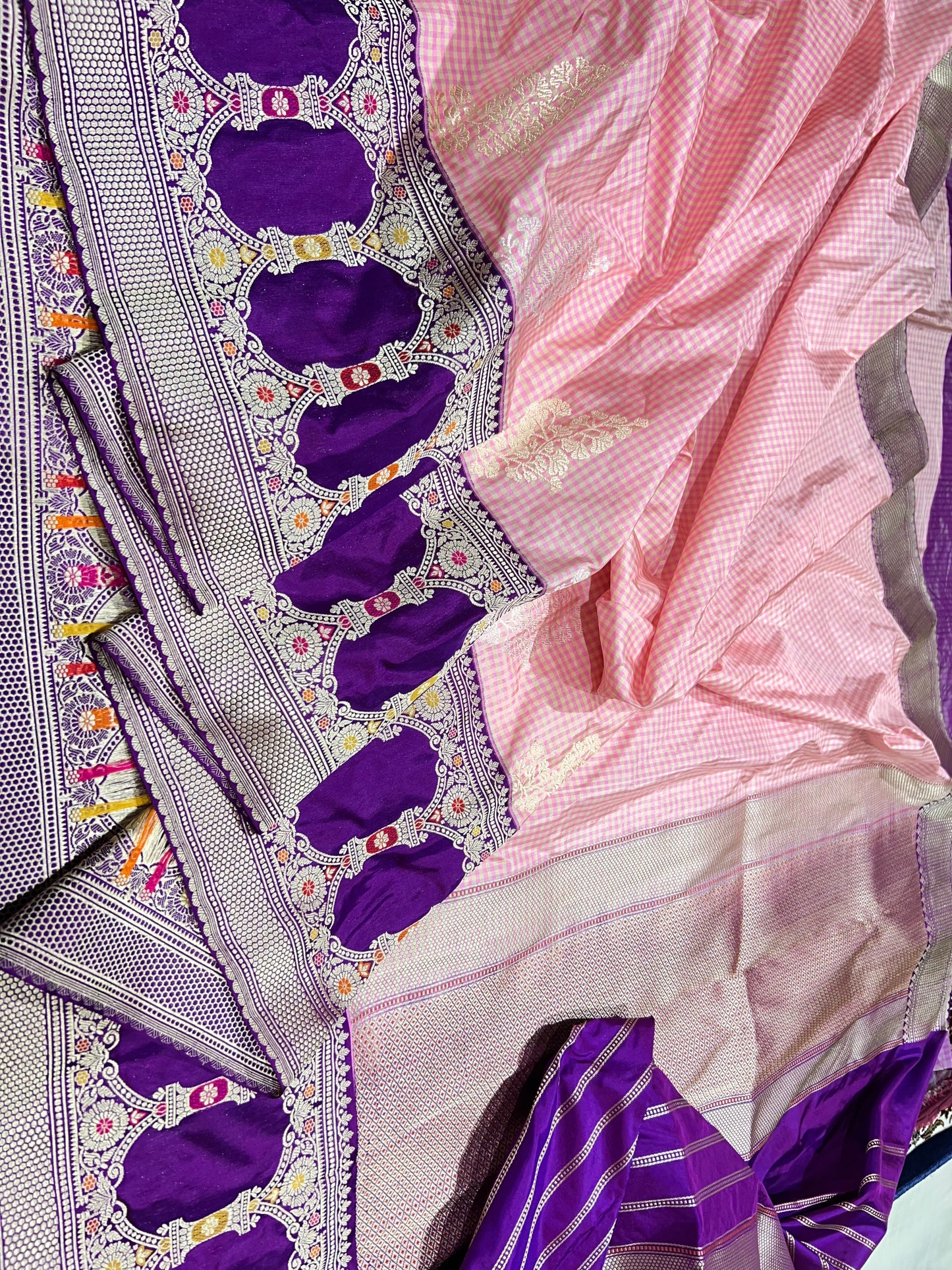 Banarasi Handloom Kadhua Royal Banarasi Purple Saree