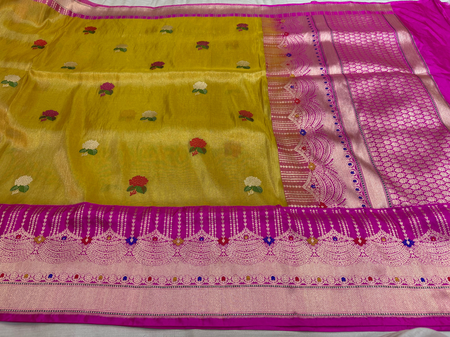 Banarasi Silk Tissue Elegant Border Silk Handloom Saree