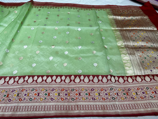Pure Banarasi Kora Silk Handloom Saree