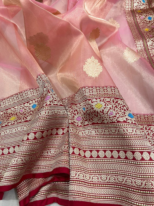 Pure Banarasi Jogan Tissue Silk Handloom Saree