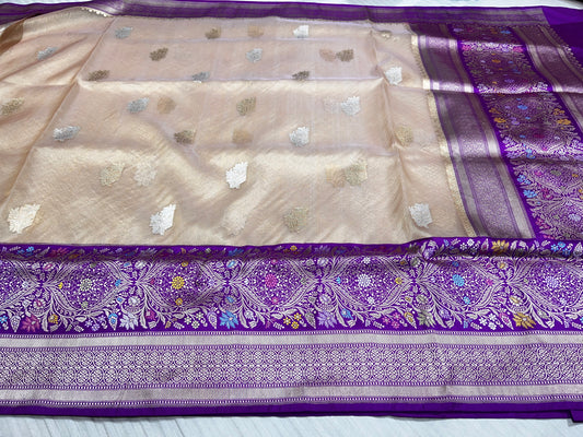 Pure Banarasi Kora Silk Handloom Saree