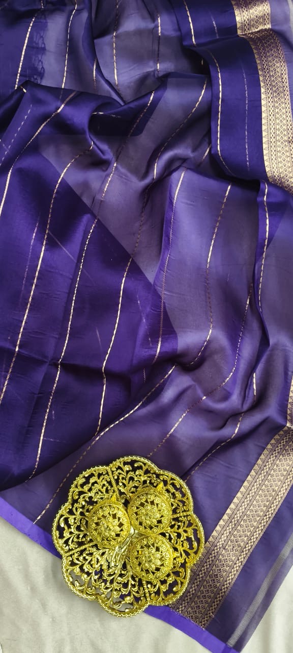 Bottal Green Kora Silk Kadhua Polka Dot Boota with Sona Rupa zari