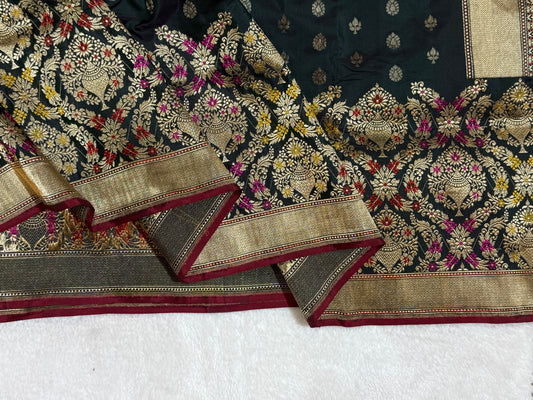 Banarasi Ektra Silk Elegant Border Silk Handloom Saree