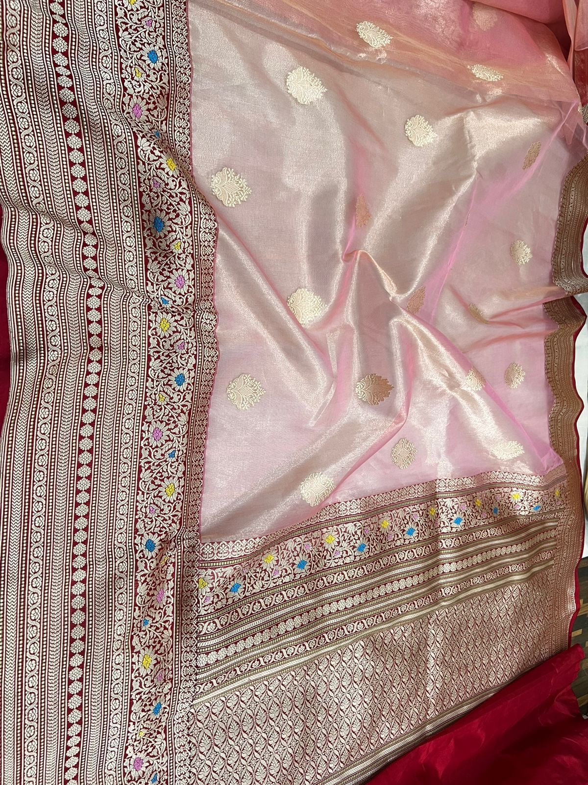 Pure Banarasi Jogan Tissue Silk Handloom Saree
