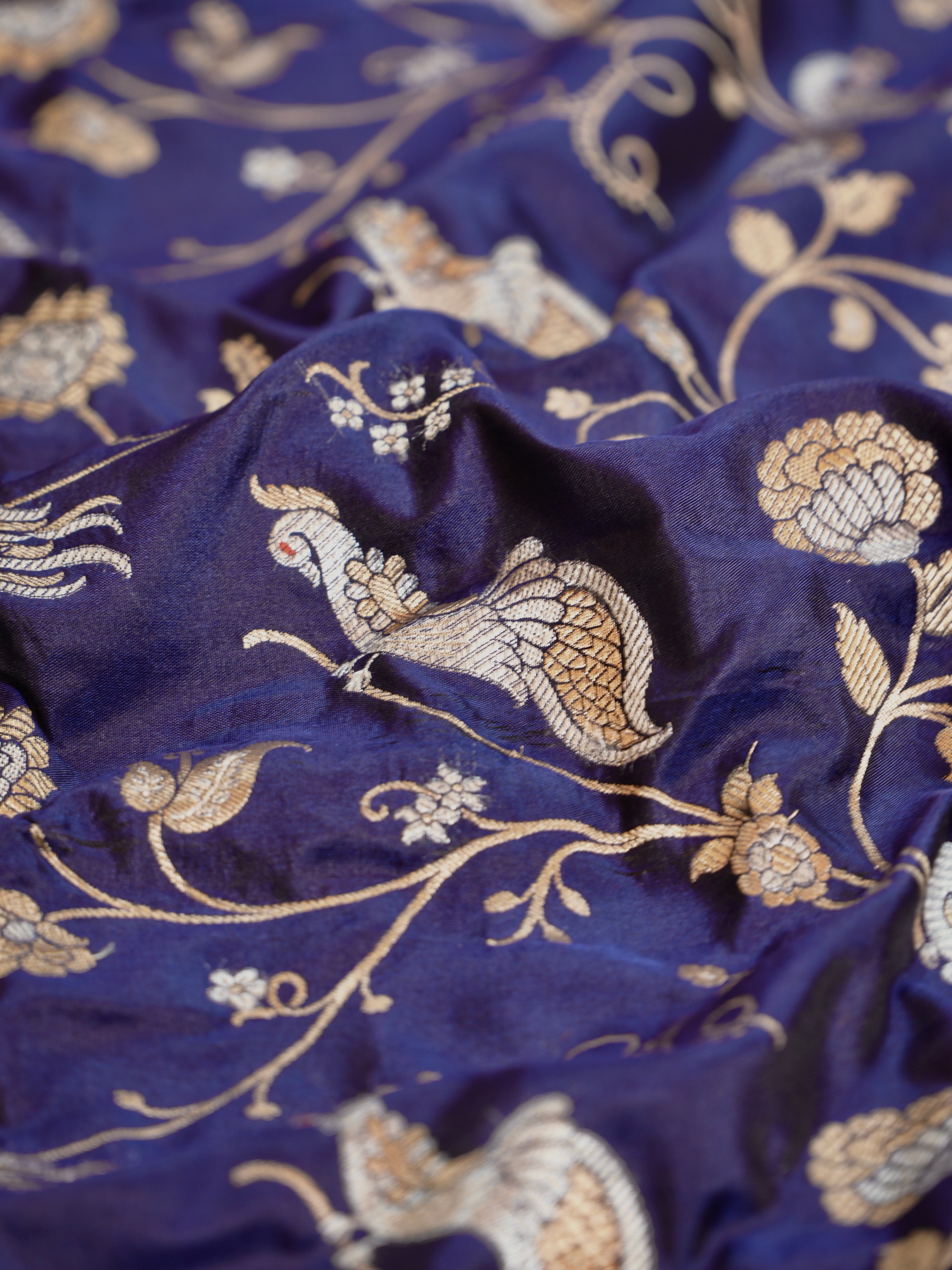 Blue Pure Katan Silk Saree |Sona Rupa Pattu Style