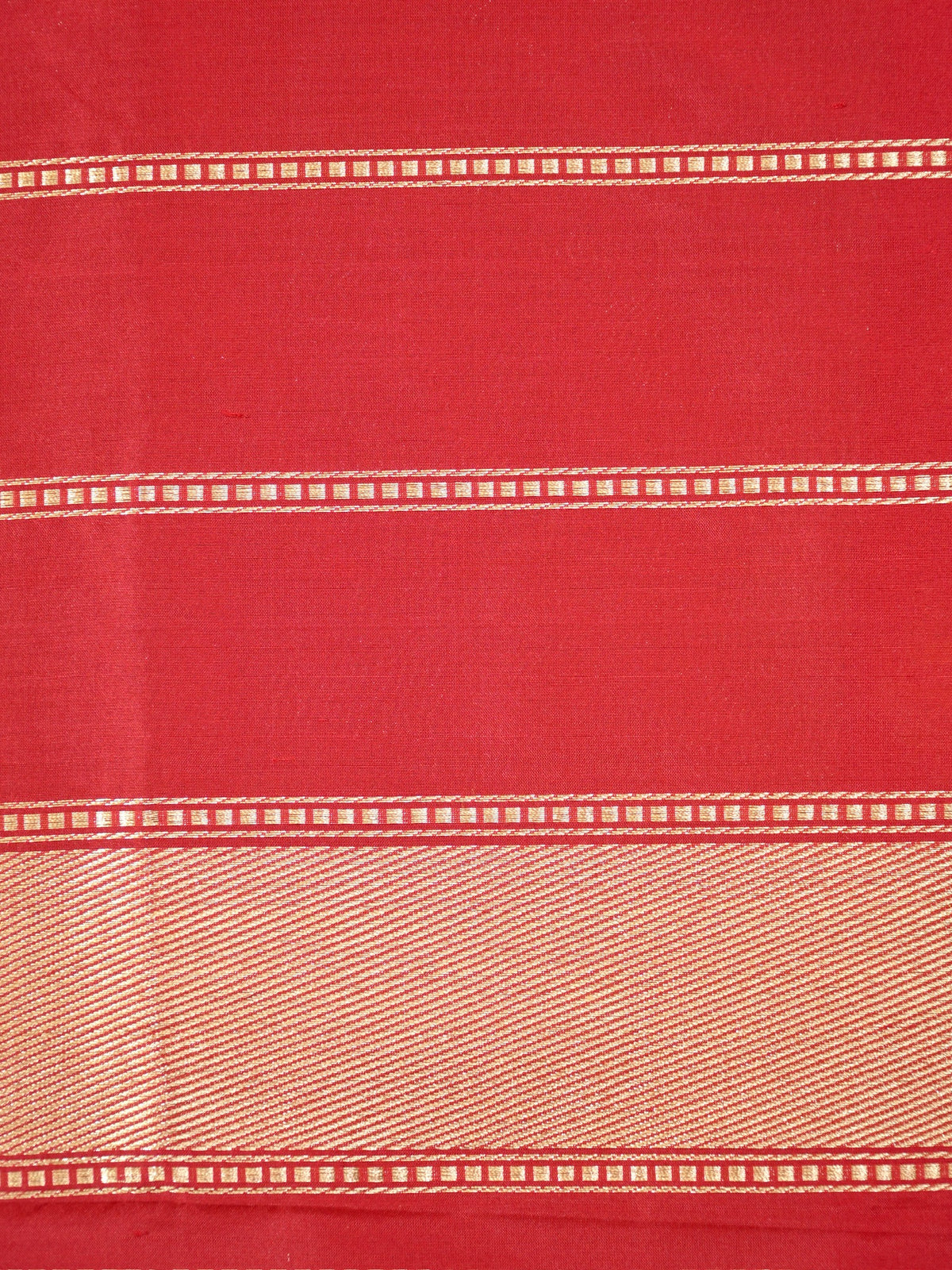 Ivory Pure Tissue Katan Silk Kadiyal Border Banarasi handwoven Saree