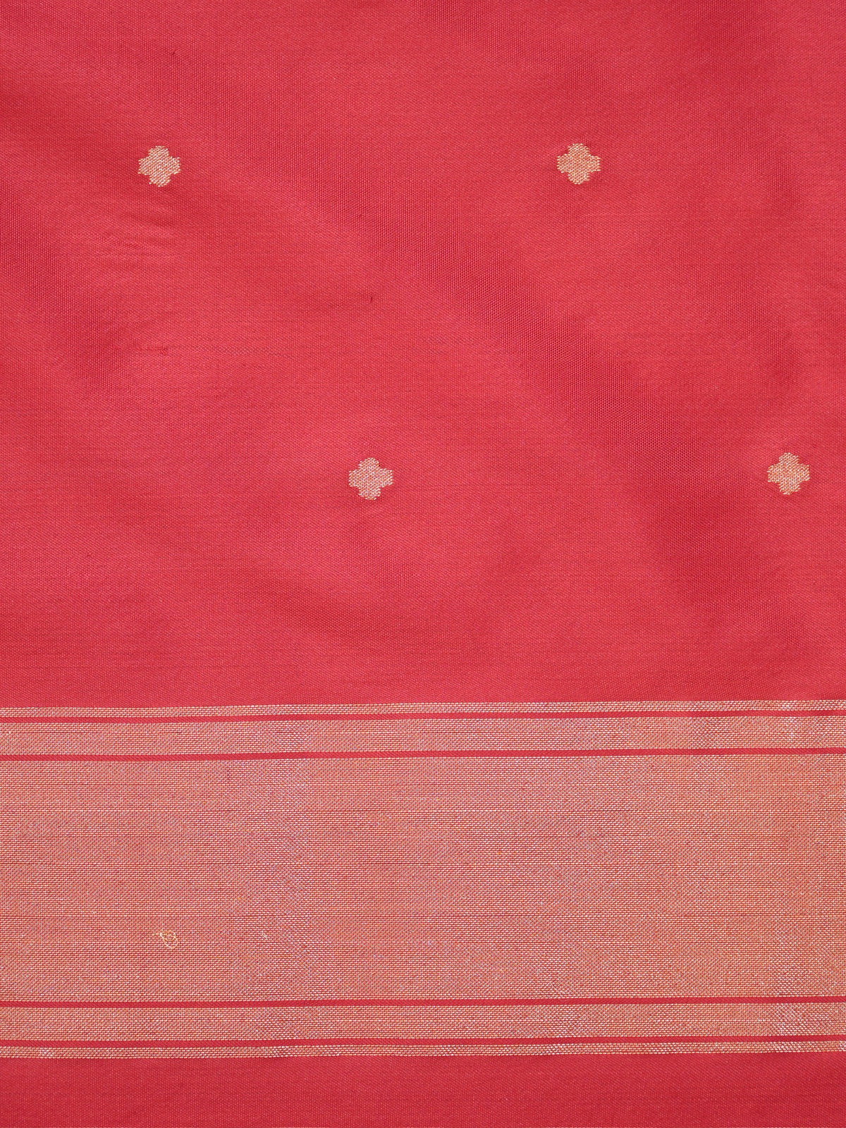 Pure Kora Silk Jamdani Saree in Pink With Skrt Border Handwoven Saree