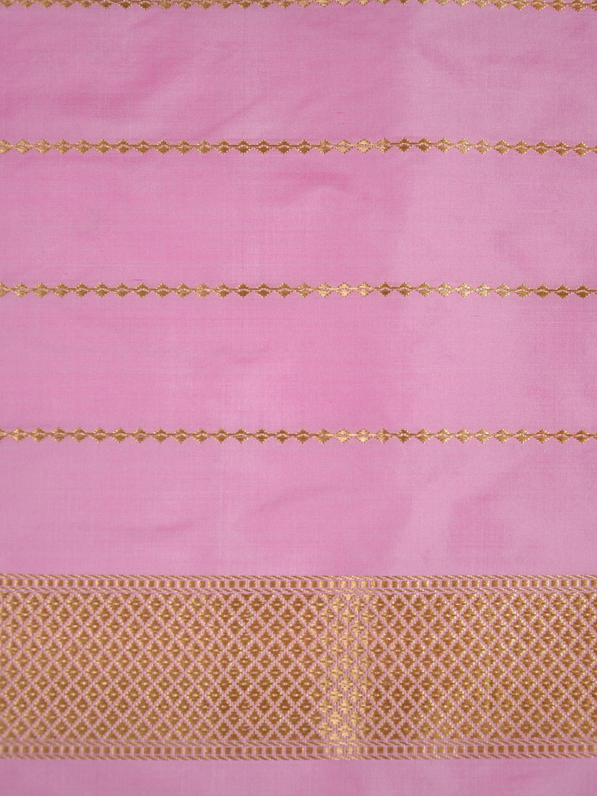 Pink Pure Katan Silk Border Banarasi handwoven Saree