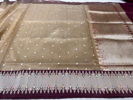 Pure Banarasi Kora Silk Handloom Saree