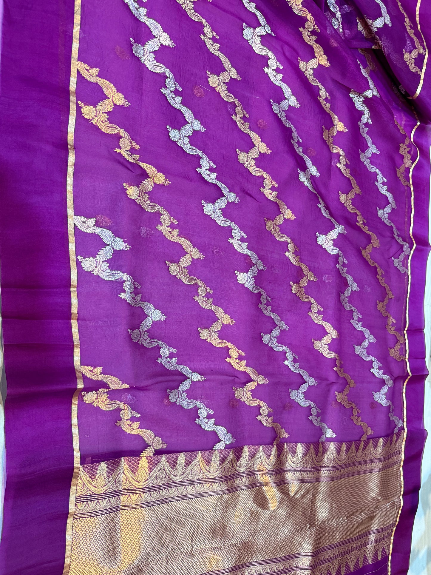 Pure Banarasi Kora Silk Handloom Saree