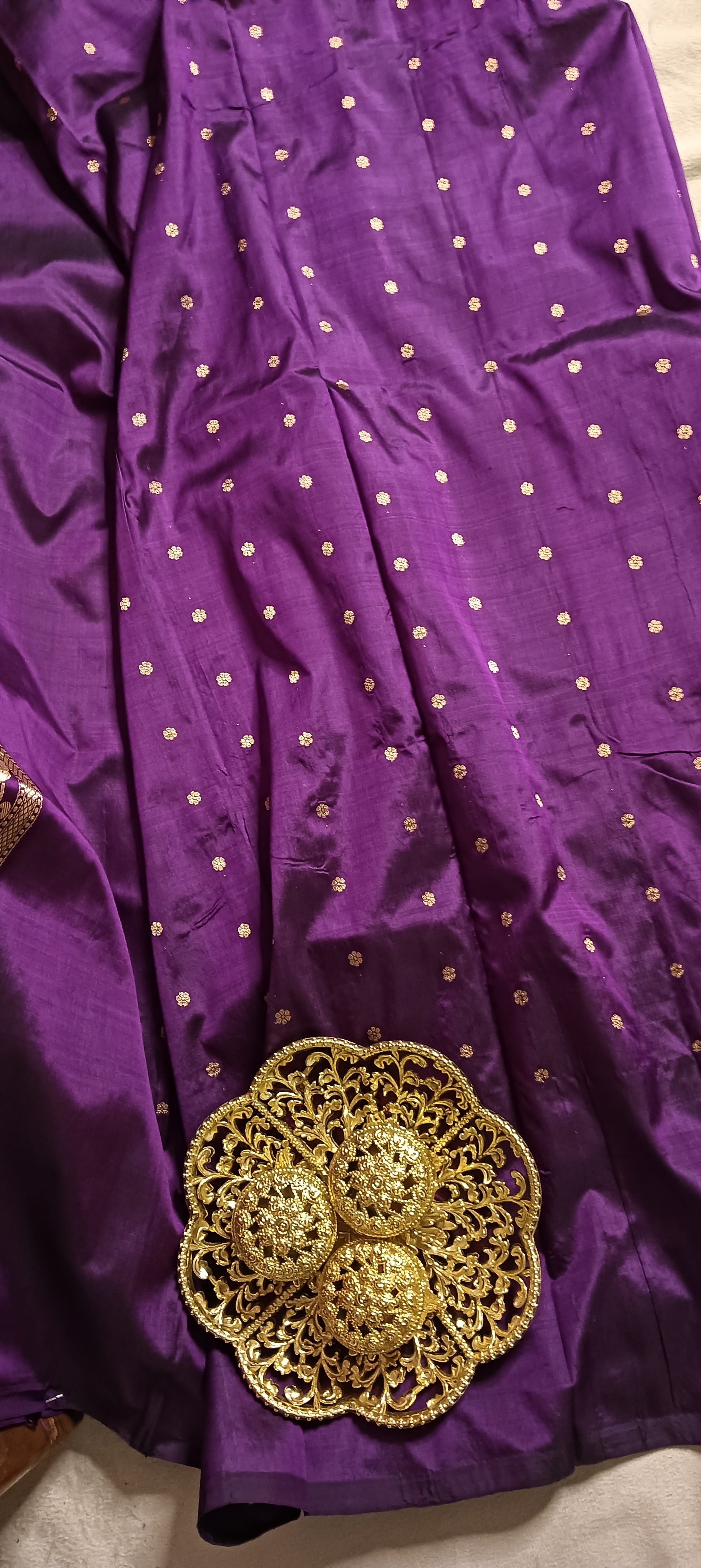 Magenta Pink Pure Banarasi Puna Silk Saree