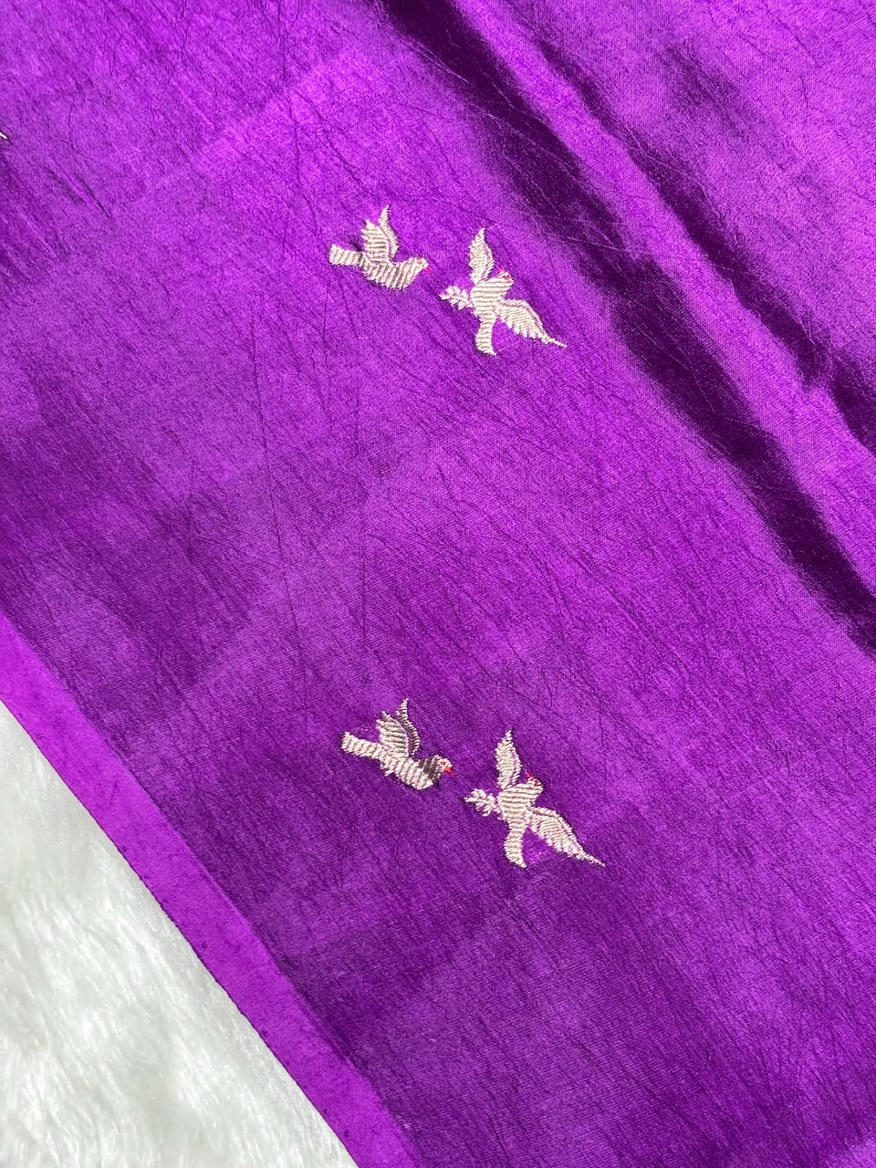 Royal Jamun Glow Banarasi Pure Soft Silk Banarasi Saree