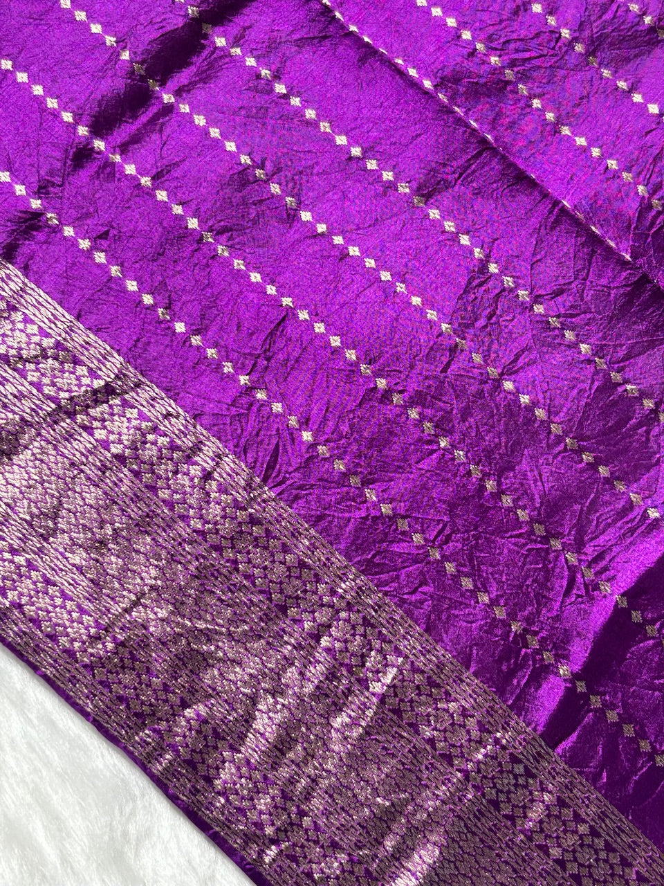 Rani Wine Purple Banarasi Pure Soft Silk Saree