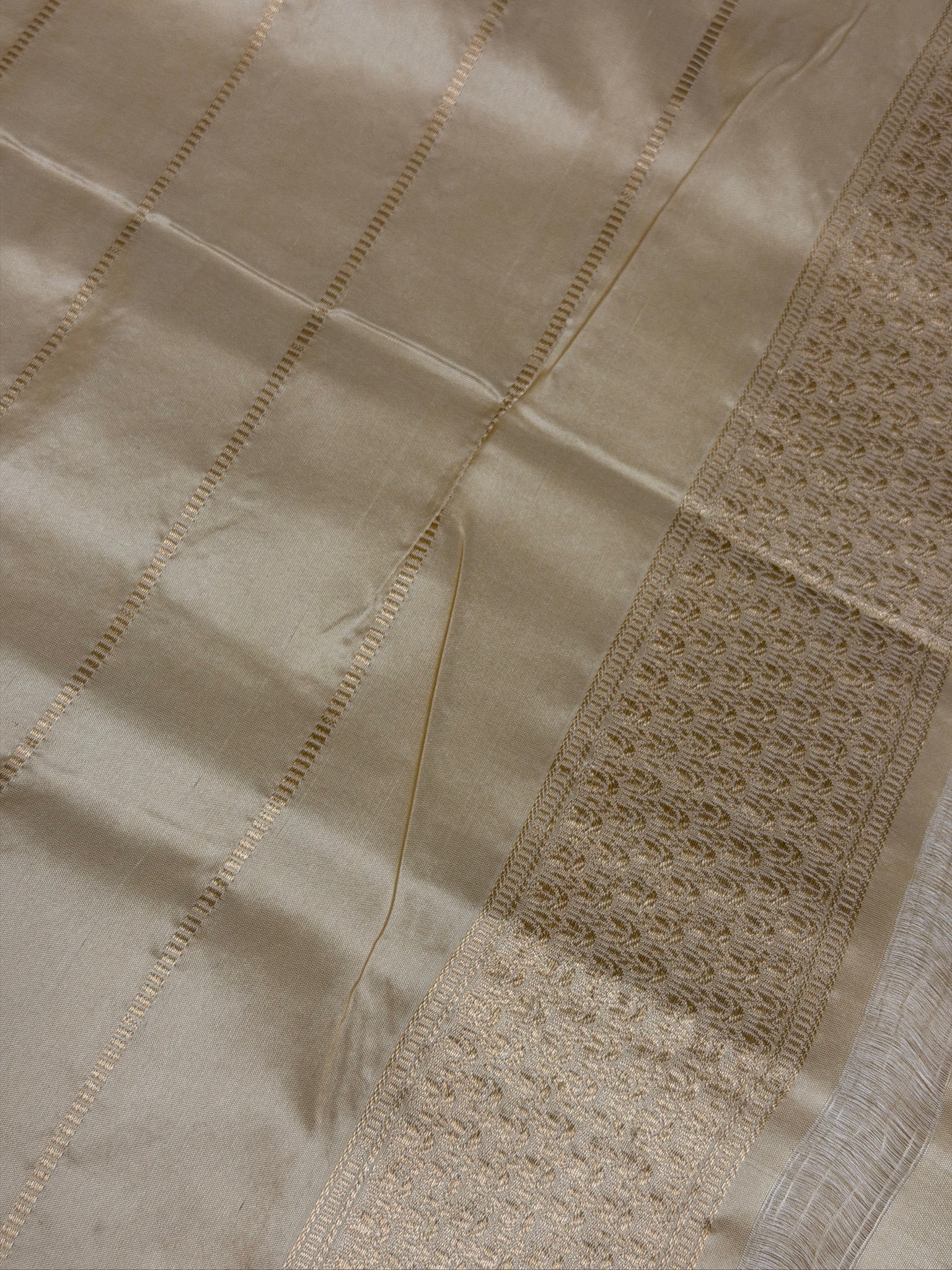 Pure Kora Organza Silk Saree in Pastel Sage Green with Floral Zari Work