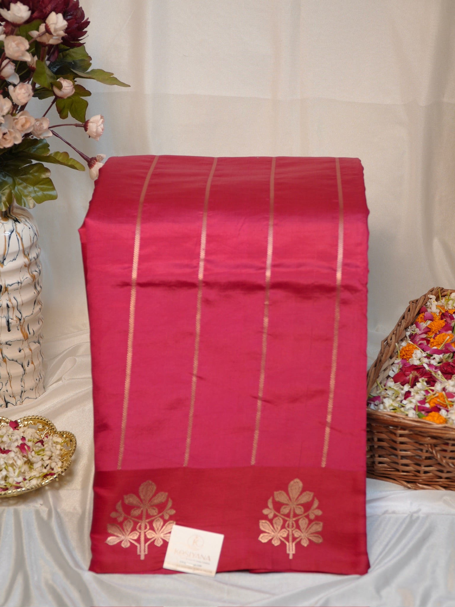 Apple Pink 100% Pure Soft Katan Silk Handwoven Saree