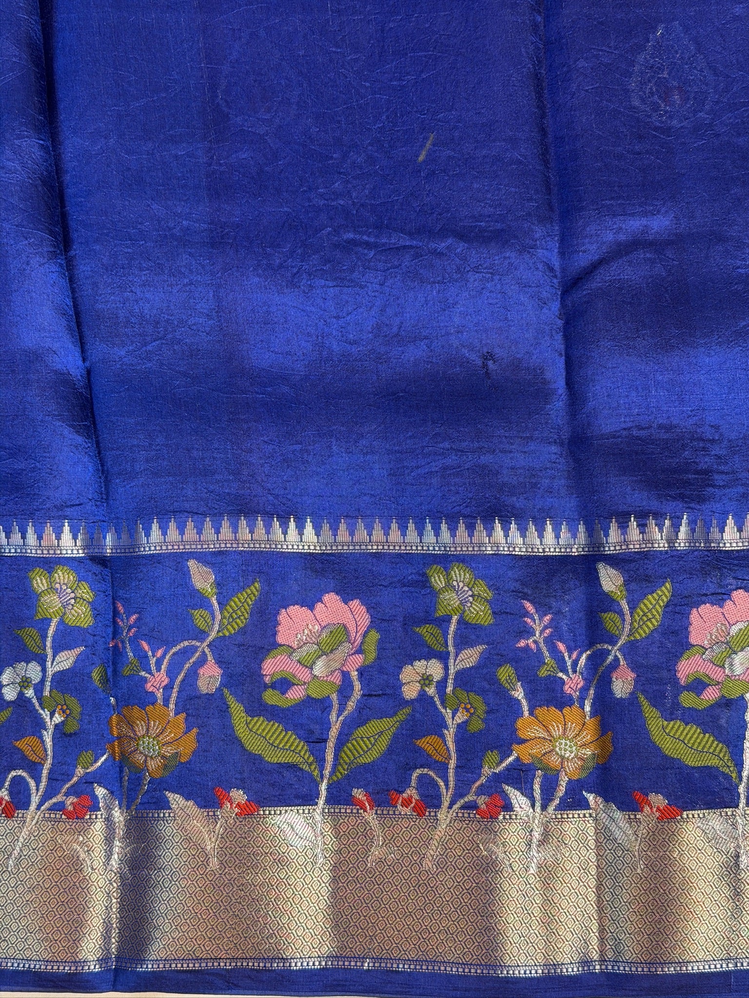 Royal Blue 100% Pure Soft Katan Silk Saree