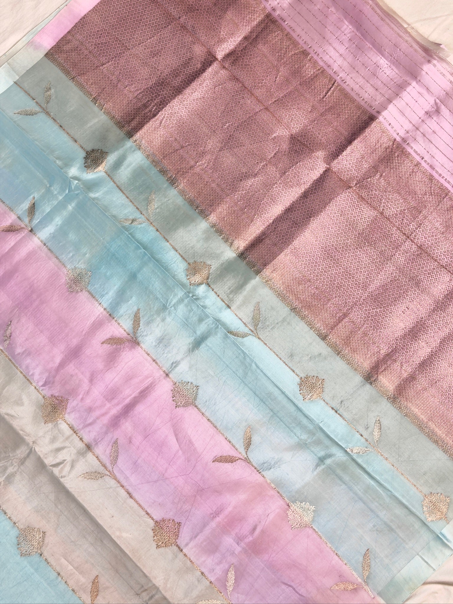Rangkaat 100% Pure Soft Katan Silk Handwoven Saree