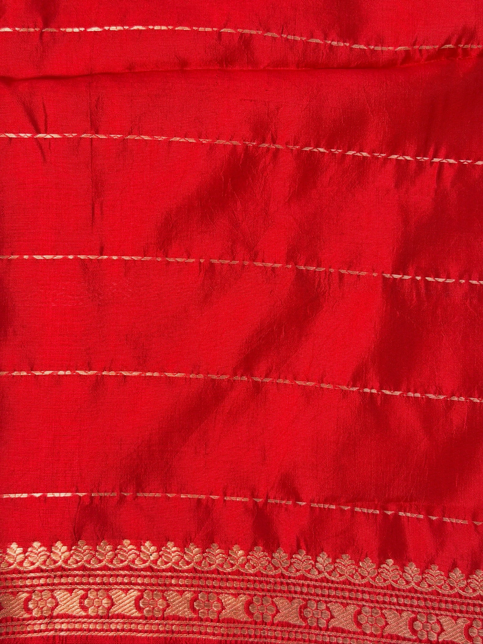 Red 100% Pure Soft Katan Silk Handwoven Saree