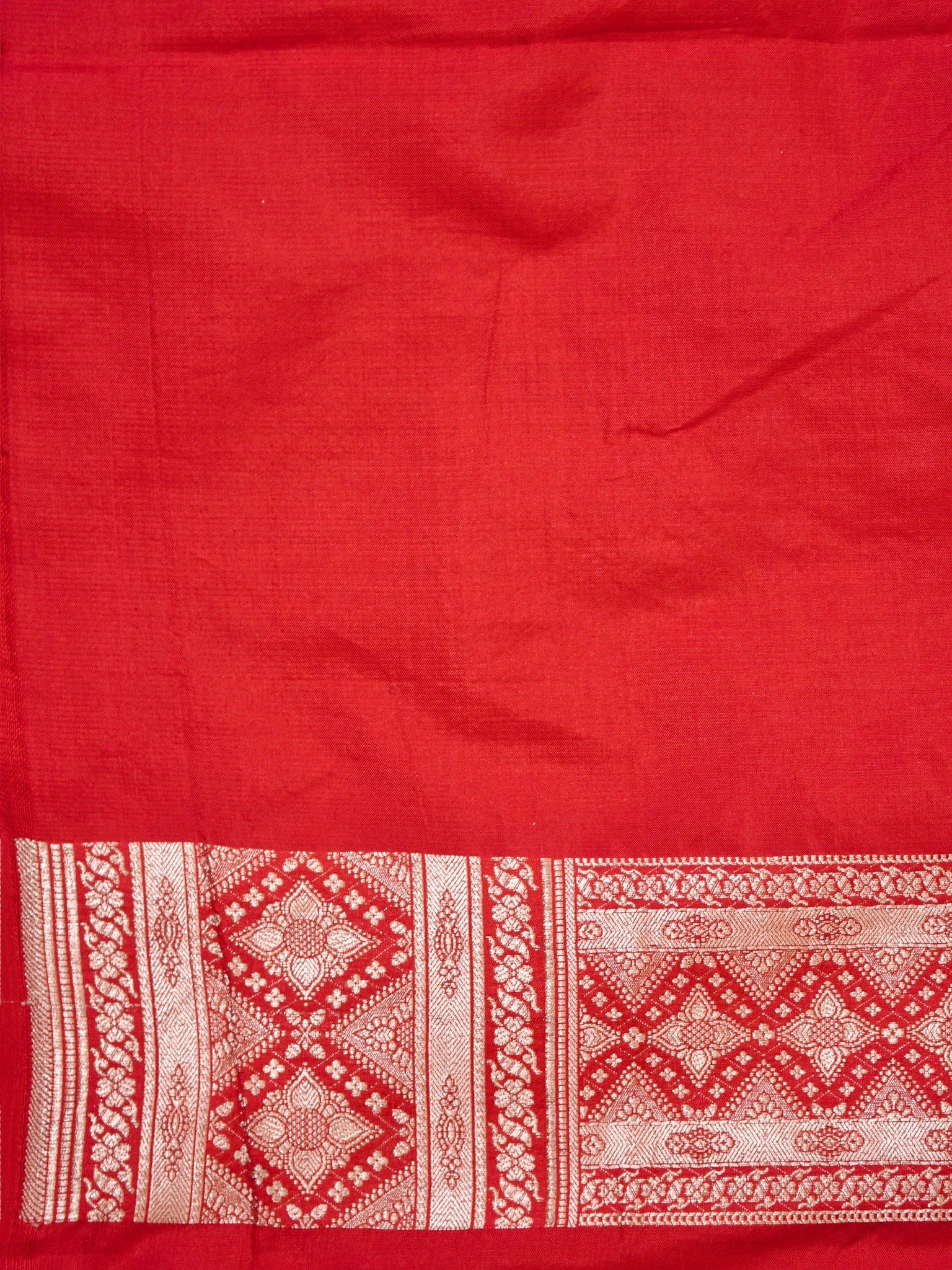 Red Pure Katan Silk Saree |Sona Rupa Pattu Style