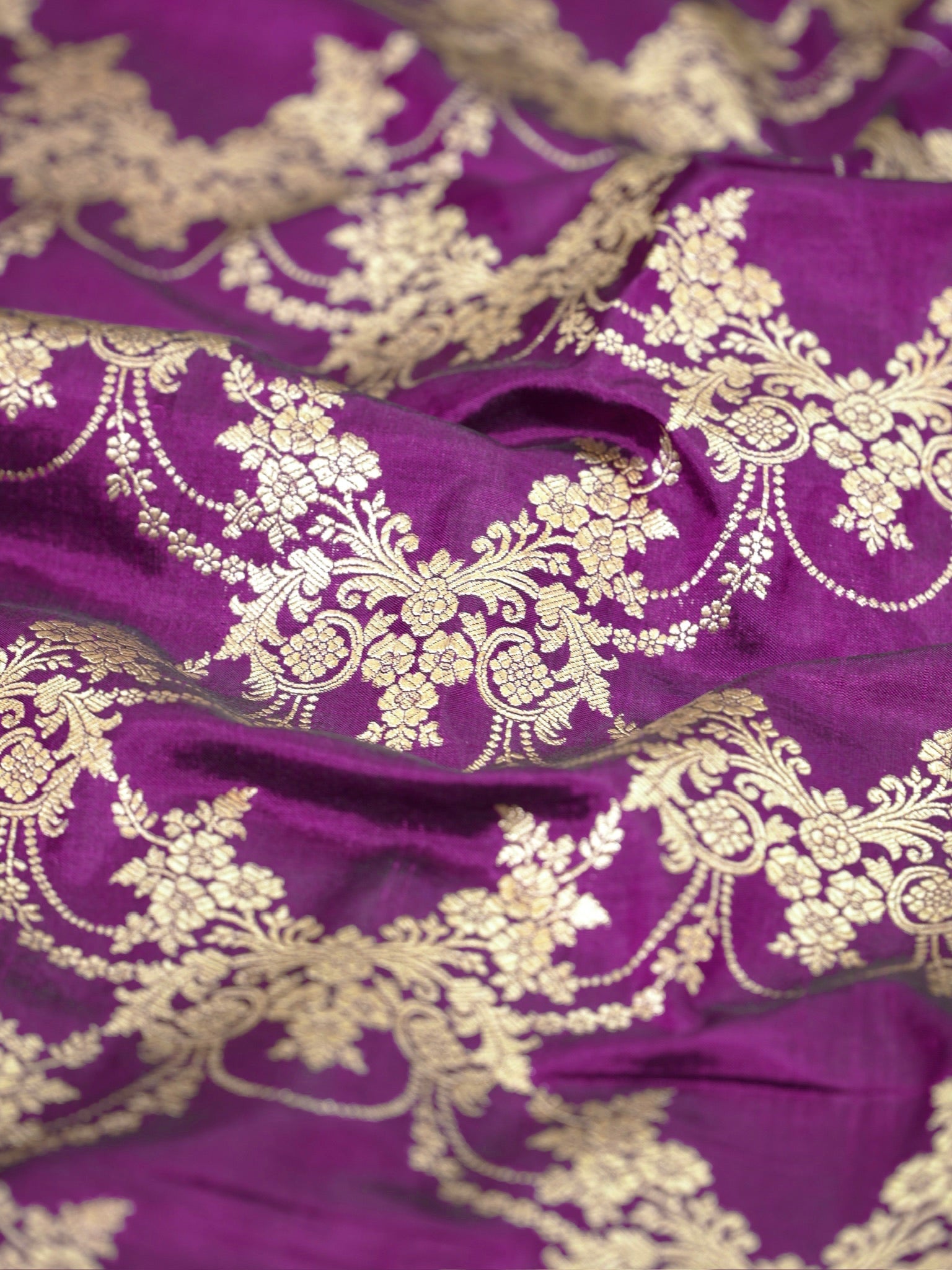 Wine Pure Katan Silk Saree |Pattu Style