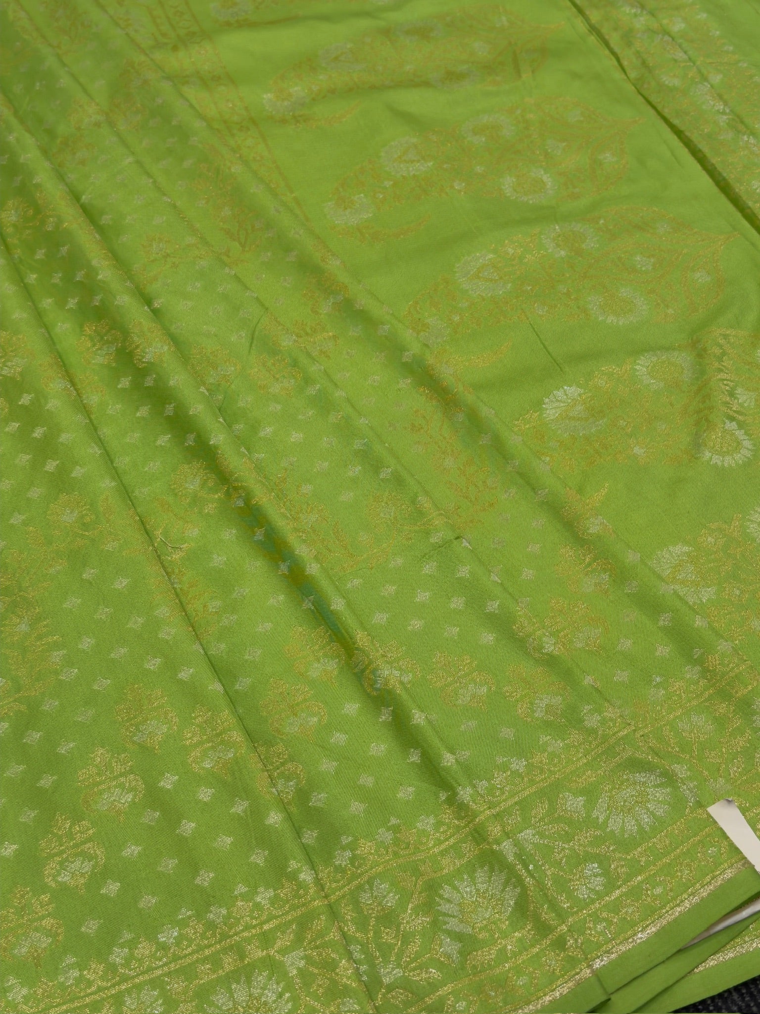 Pure Ektara Silk Jamdani Saree | Elegant Pista Green Design