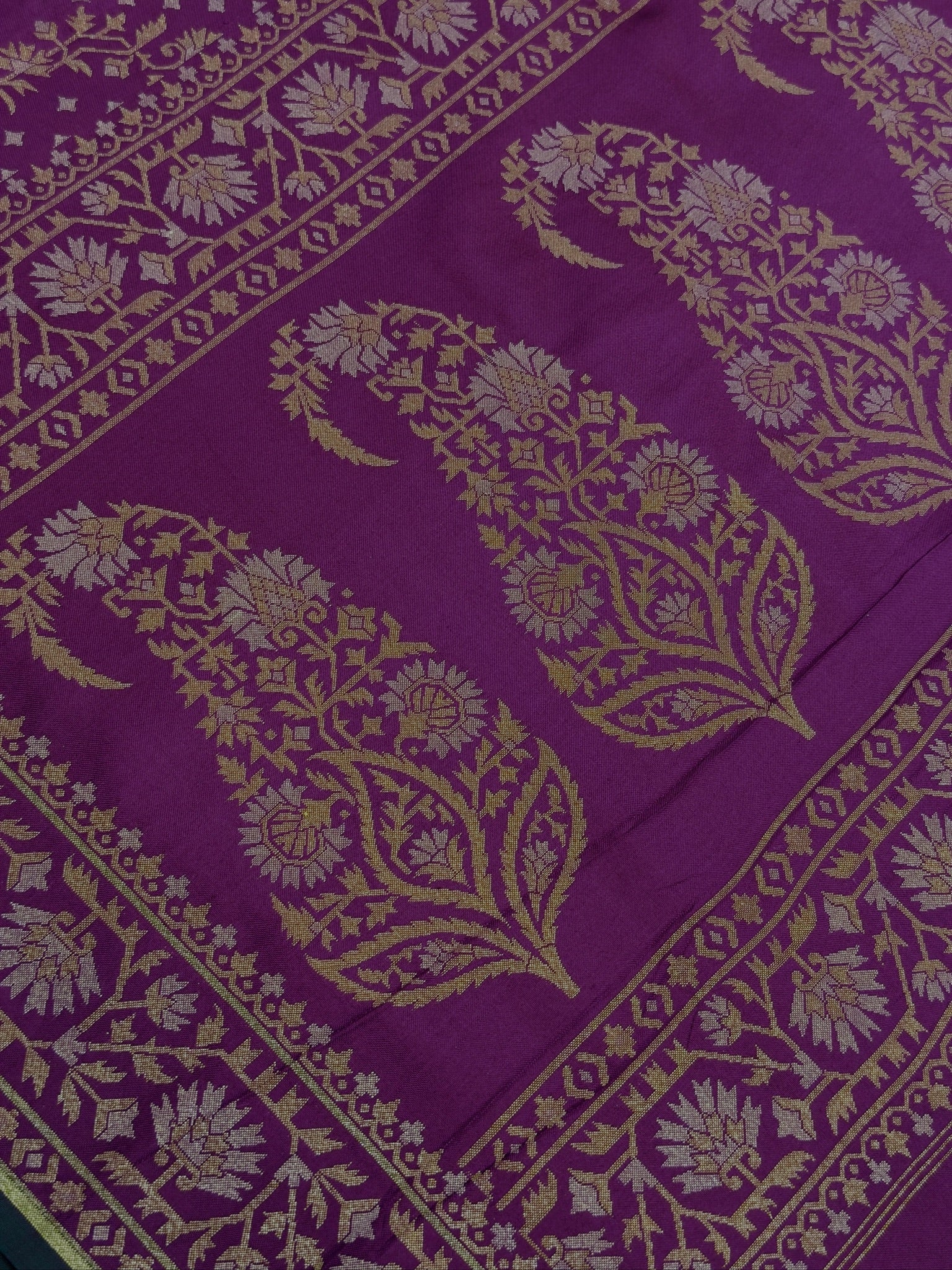 Pure Ektara Silk Jamdani Saree | Elegant Purple Design
