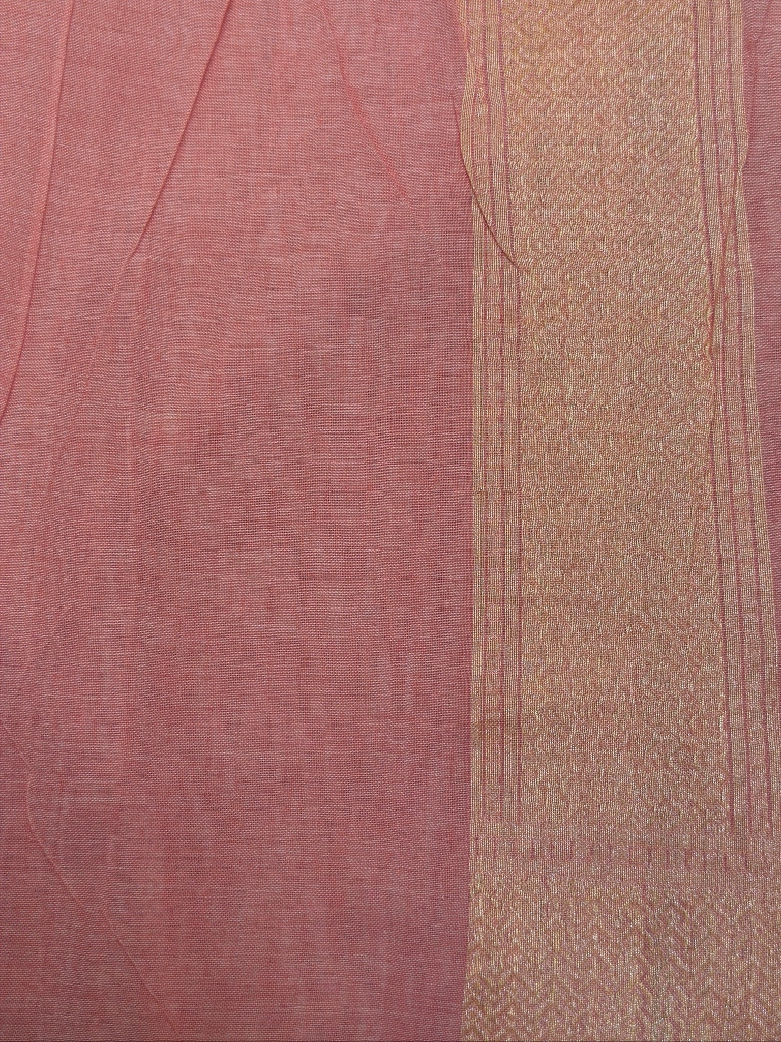 Pure Cotton Jamdani Saree | Elegant Blush Pink Design