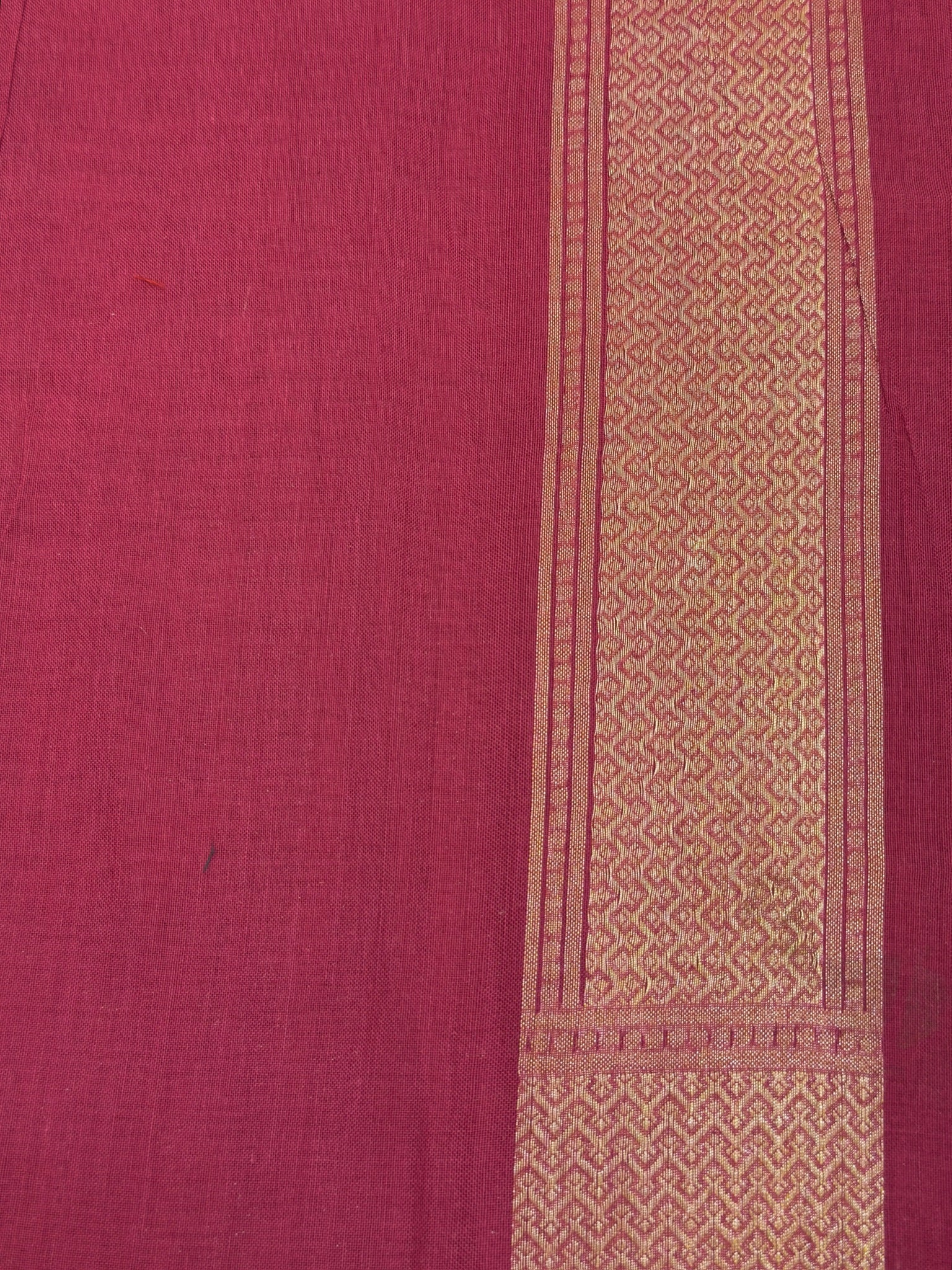 Pure Cotton Jamdani Saree | Elegant Deep MagentaDesign