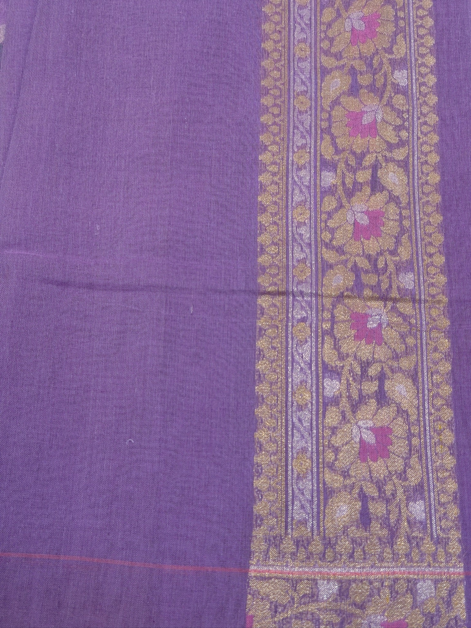 Pure Cotton Jamdani Saree | Elegant Lavender Design