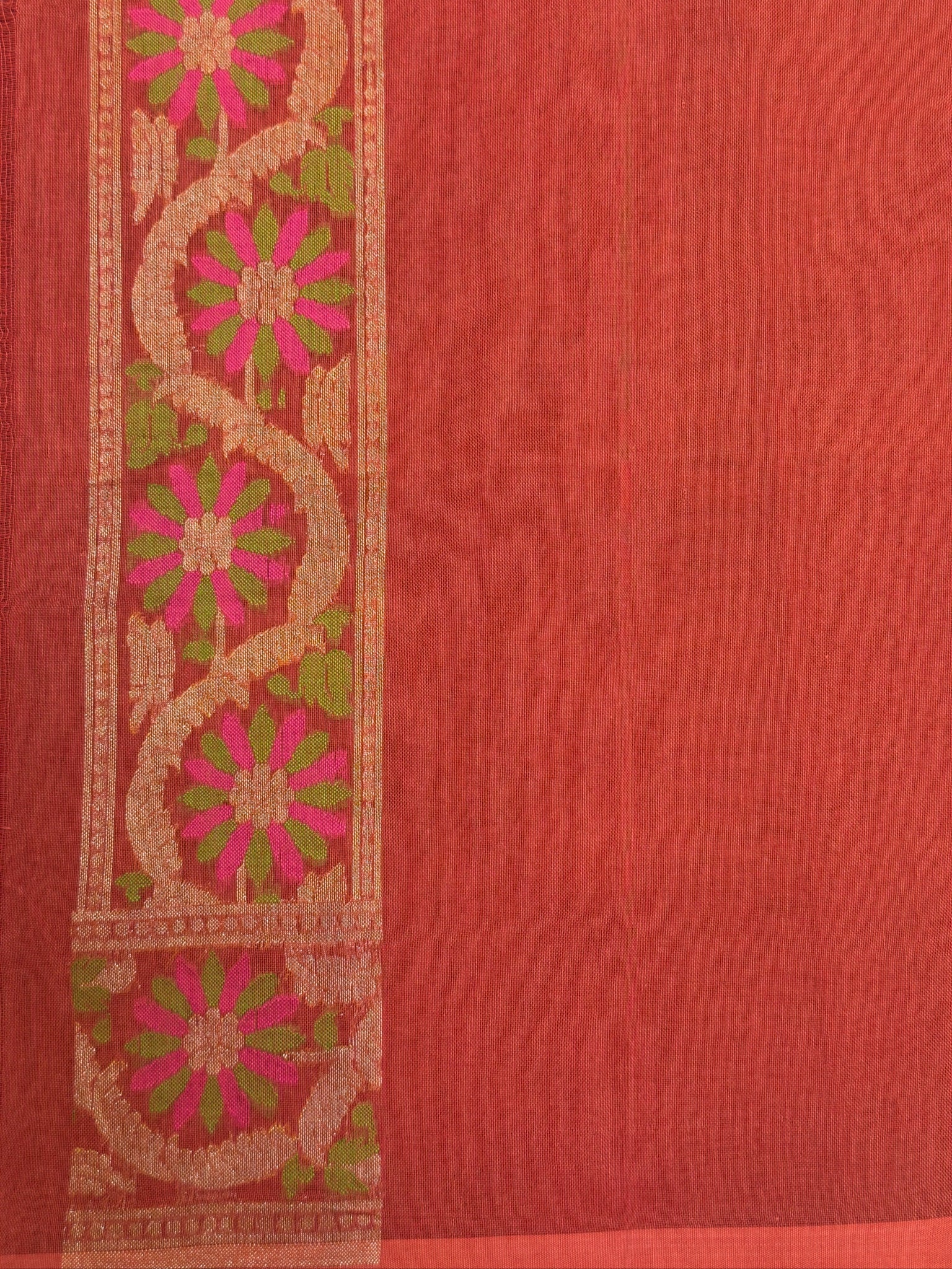 Pure Cotton Jamdani Saree | Elegant Red Design
