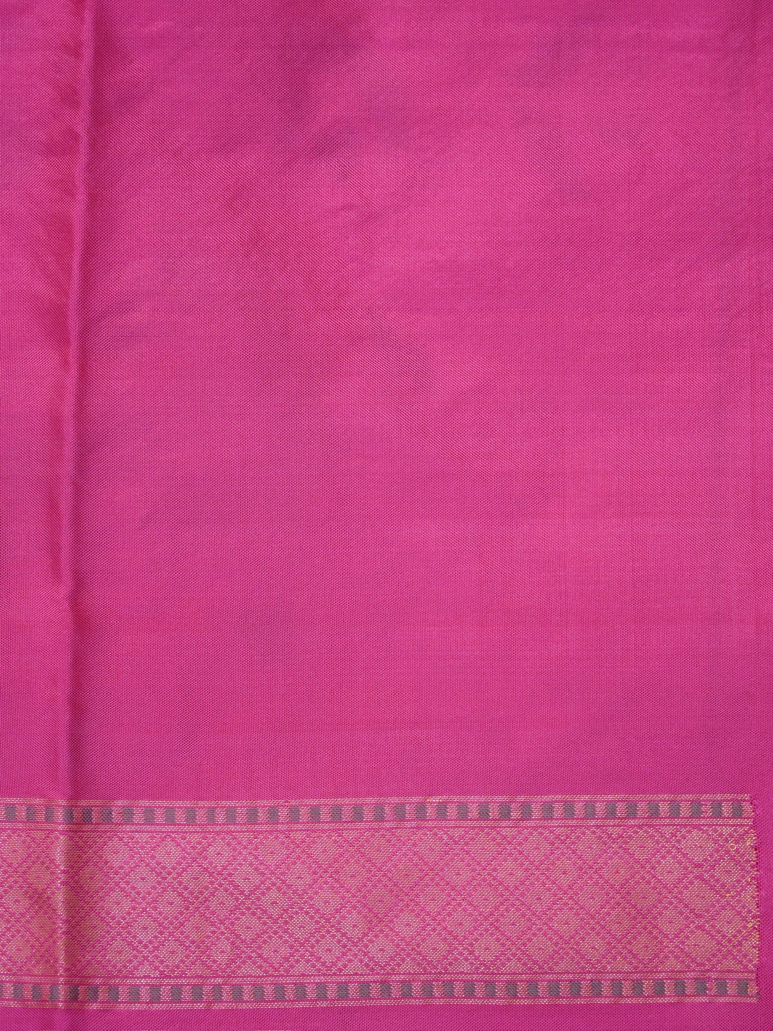 Blue Handwoven Organza Silk Saree with Floral Zari Borders
