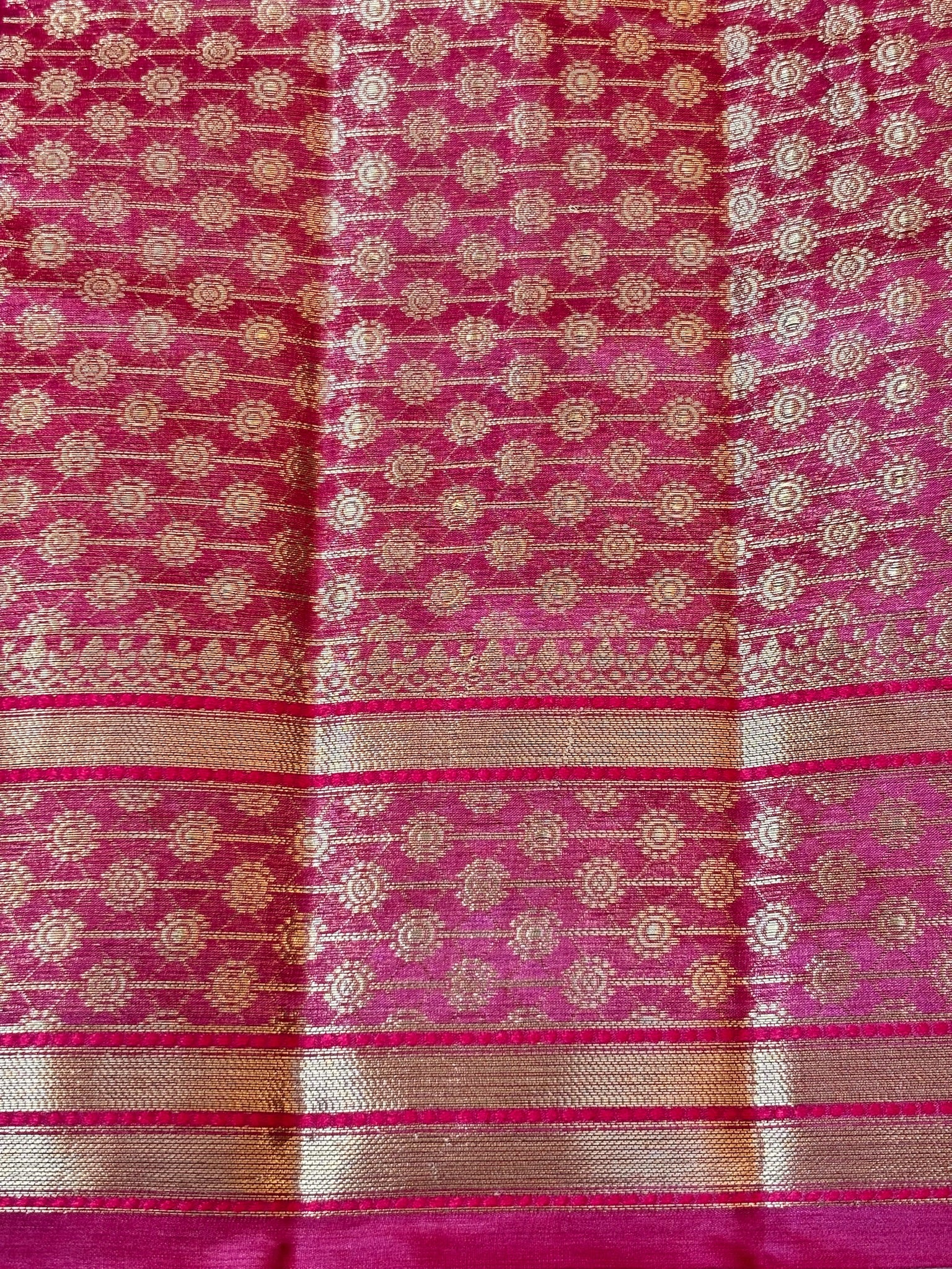 Blush Pink Pure Chiniya Silk Saree with Zari Weave Border | Elegant Festive & Wedding Wear