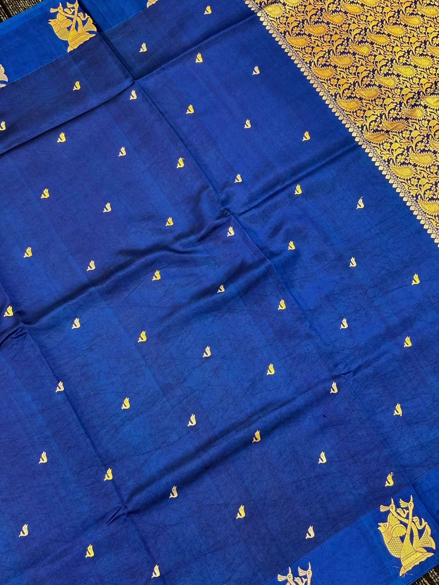 Royal Blue Premium Banarasi Soft Silk Saree – 100% Handwoven | Elegant & Timeless Design