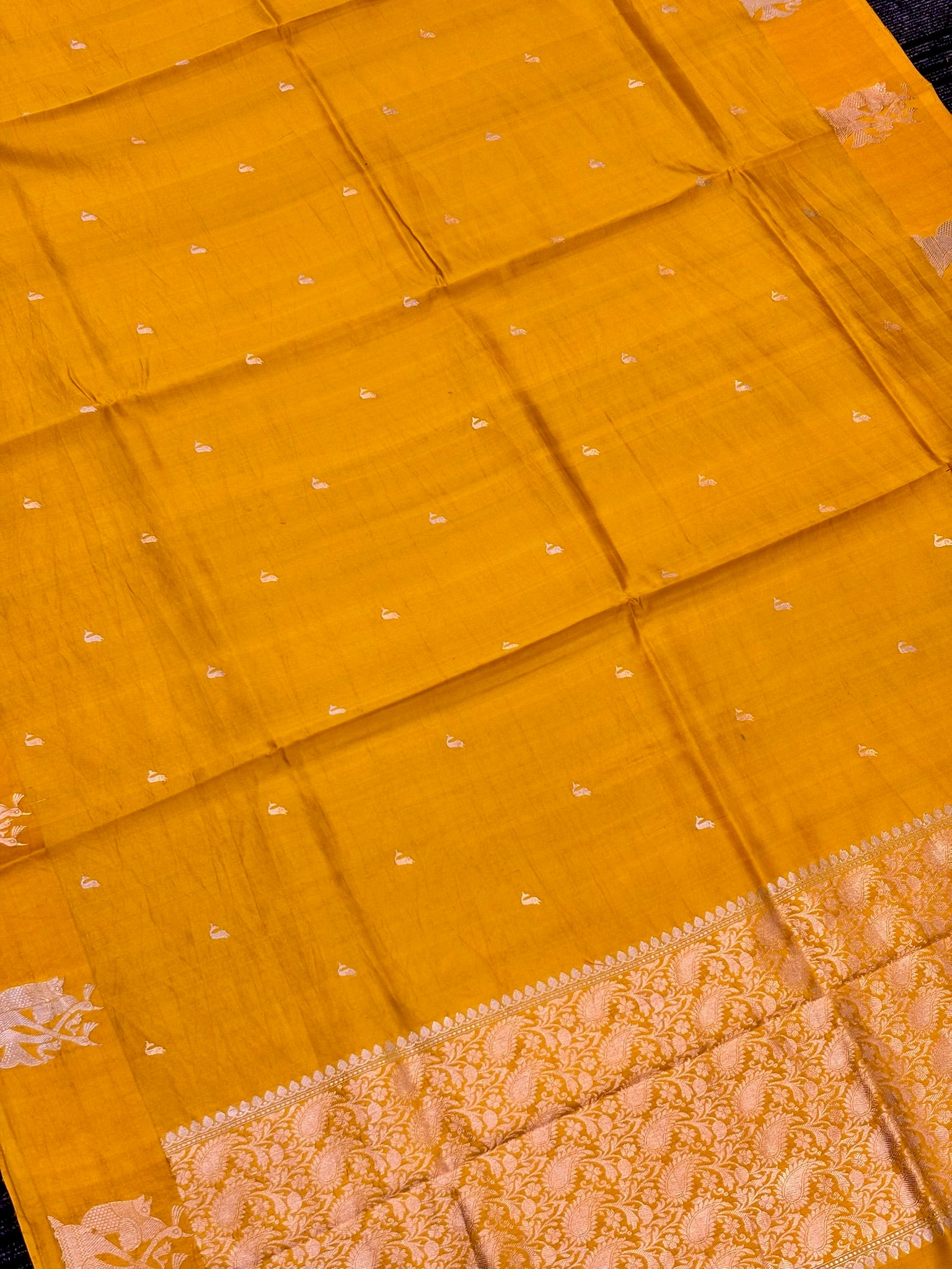 Yellow Premium Banarasi Soft Silk Saree – 100% Handwoven | Elegant & Timeless Design