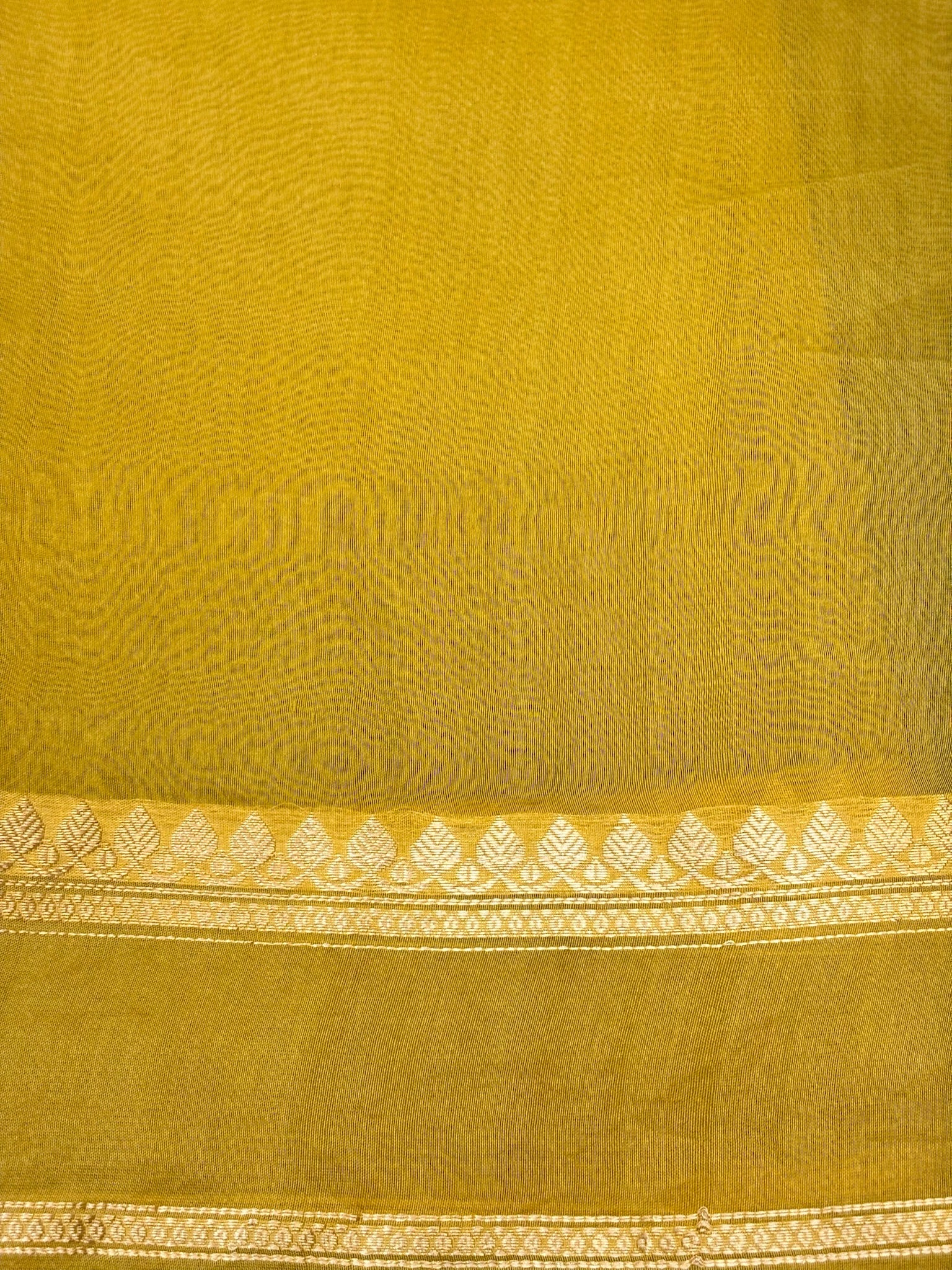Musterd Premium Banarasi Kora Organza Silk Saree – 100% Handwoven | Elegant & Timeless Design