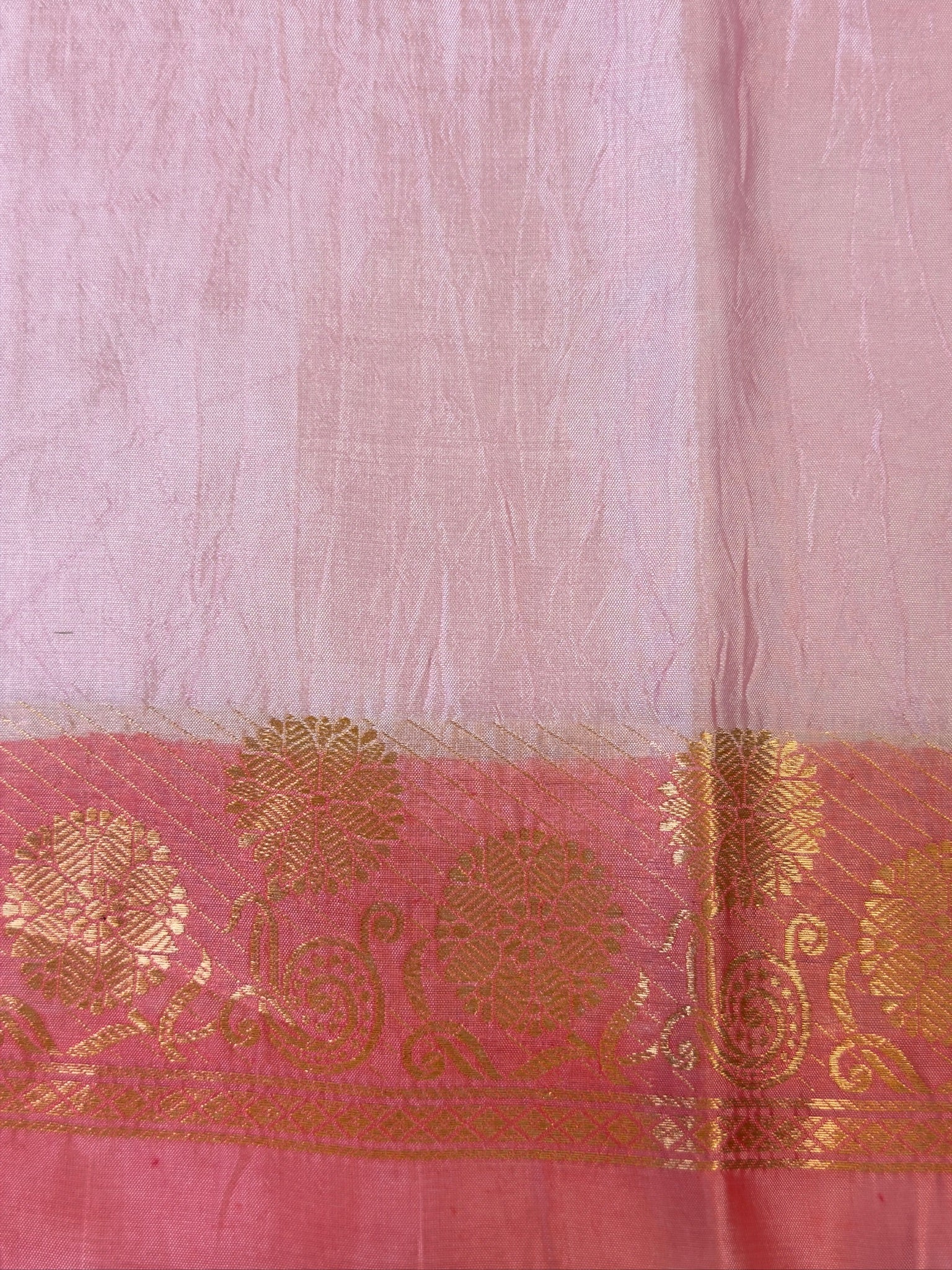 Pink 100% Pure Soft Katan Silk Handwoven Saree