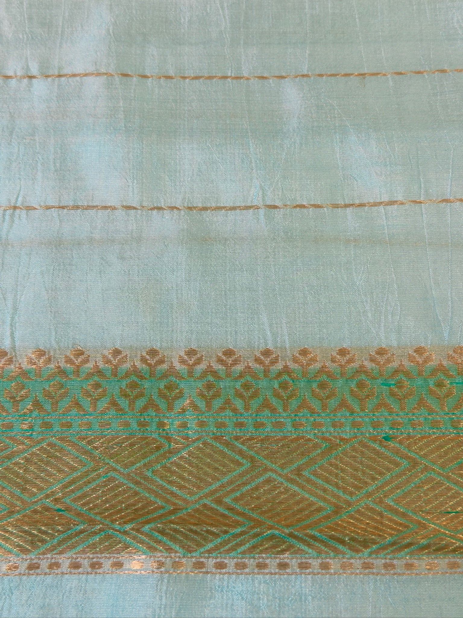 Blue 100% Pure Soft Katan Silk Handwoven Saree