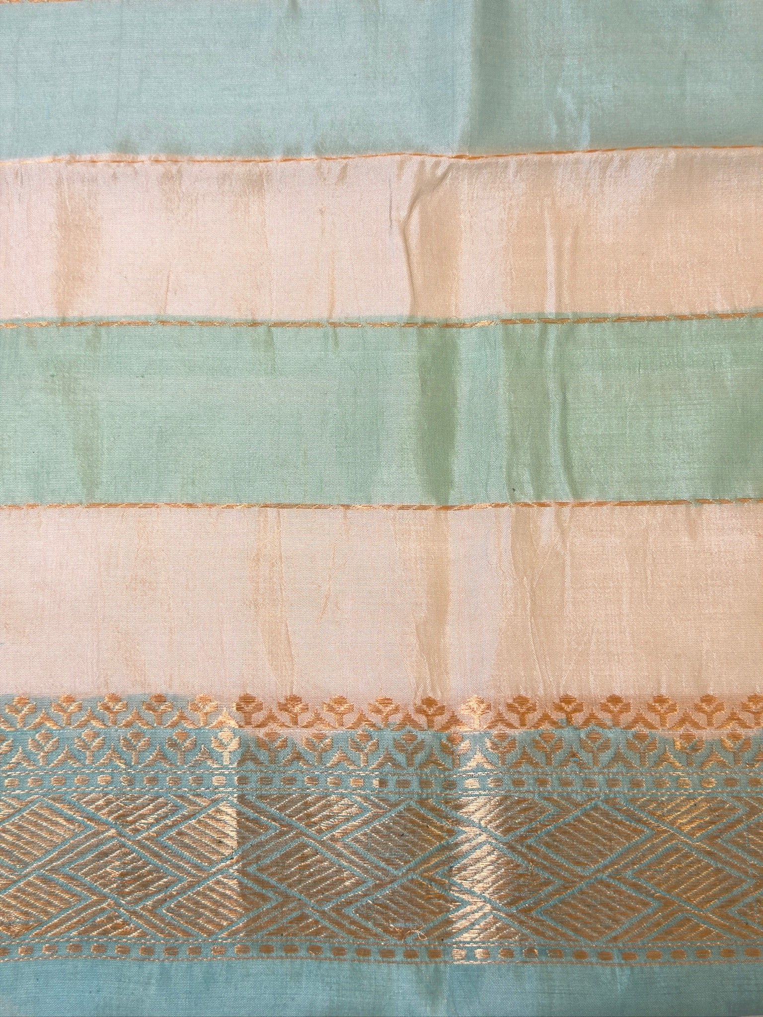 Sea Blue 100% Pure Soft Katan Silk Handwoven Saree