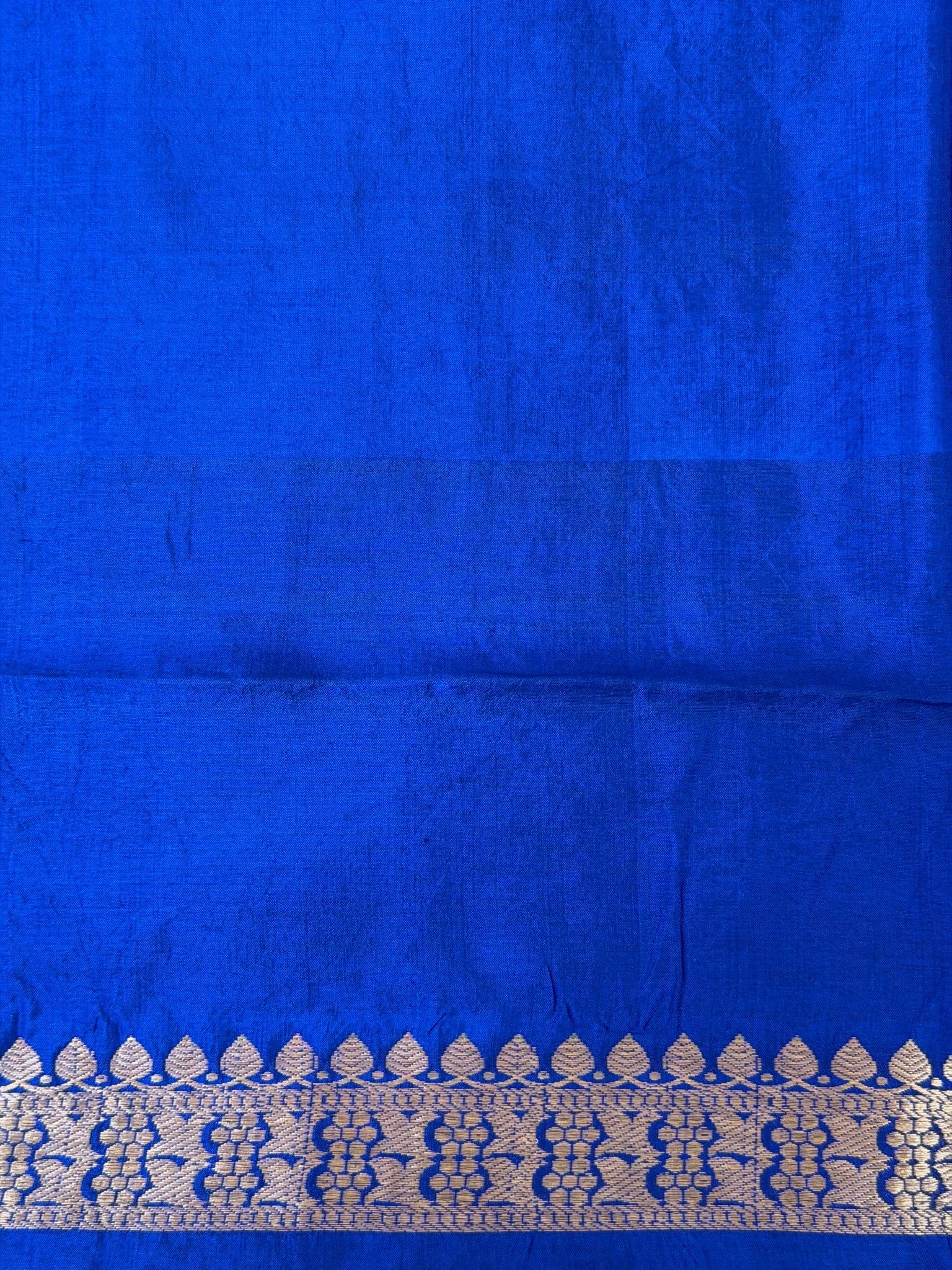 Royal Blue 100% Pure Soft Katan Silk Handwoven Saree