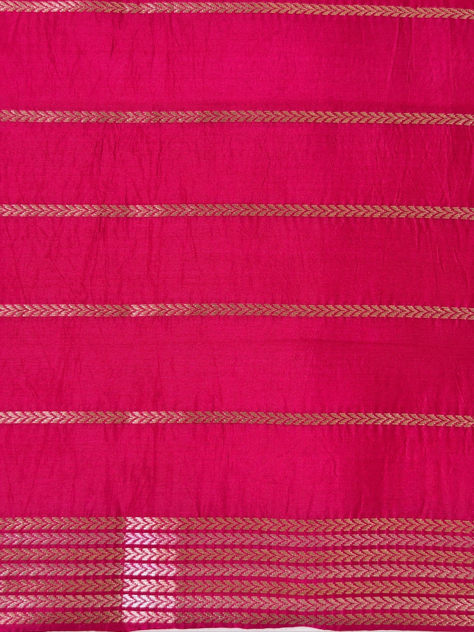 Rani Pink 100% Pure Soft Katan Silk Handwoven Saree