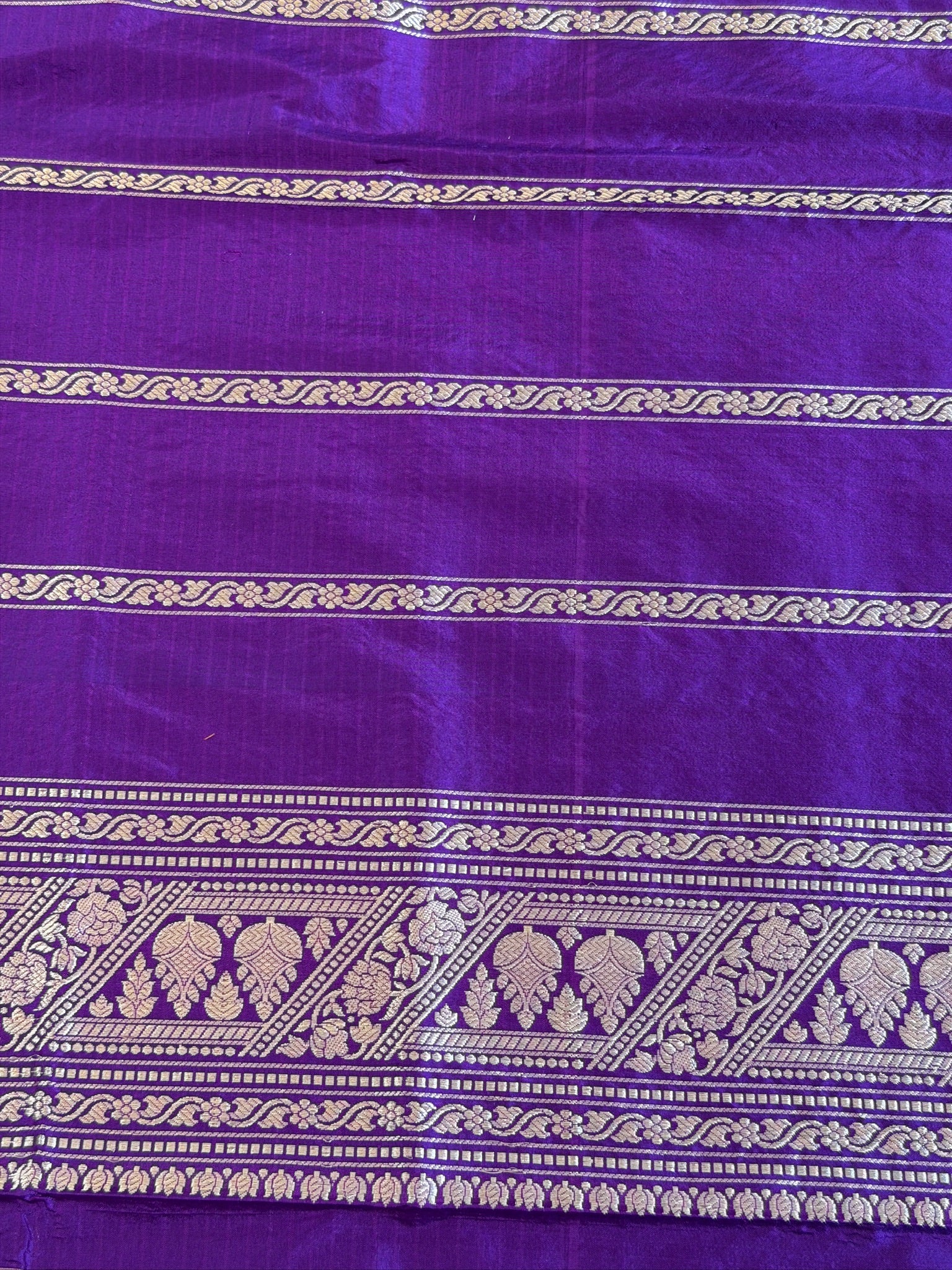 Half Half Banarasi Kaduwa Kora silk body katan kadiya border