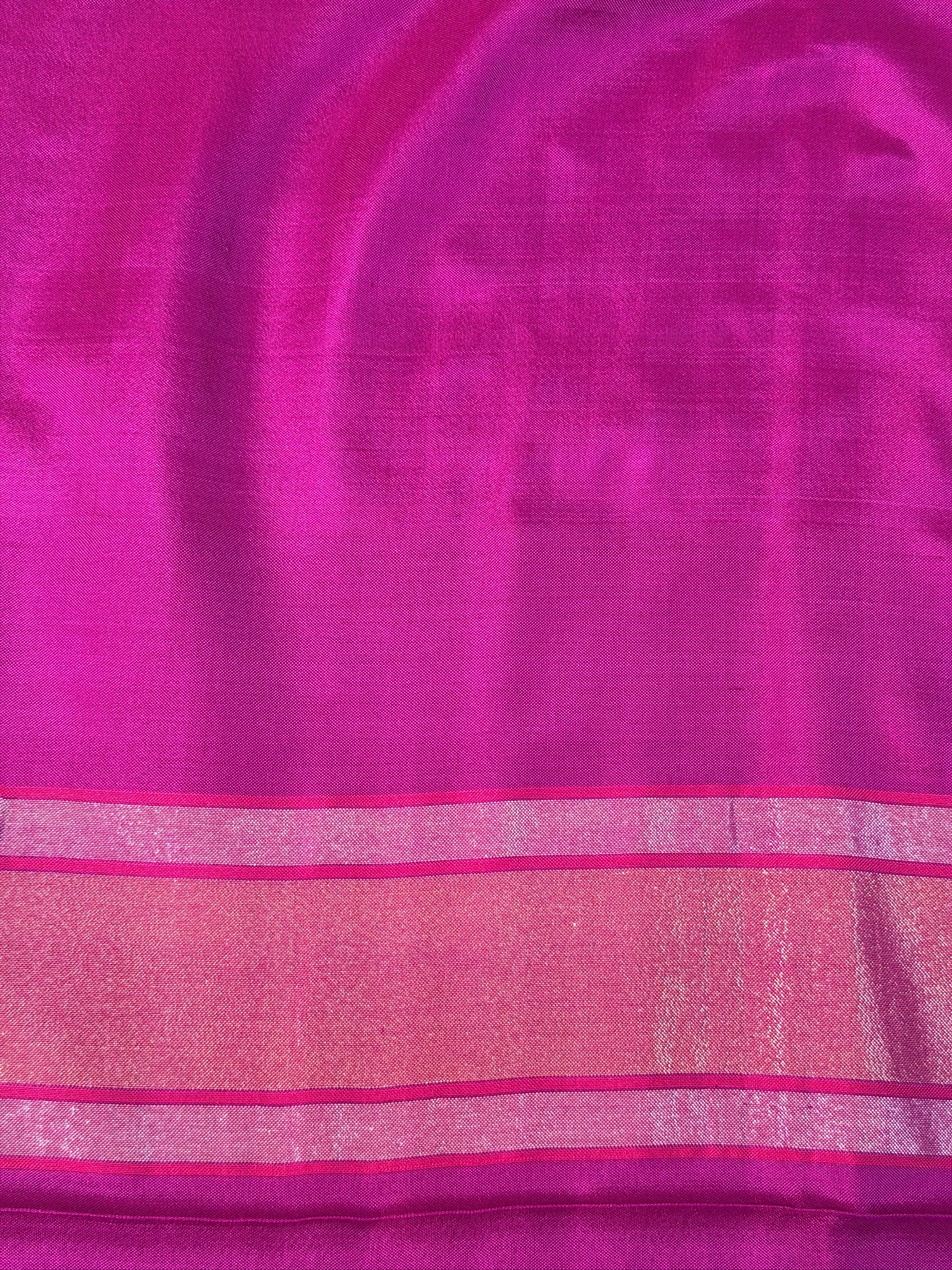 Purple Pure Real Zari Ektara Jamdani Saree with Floral Weaving