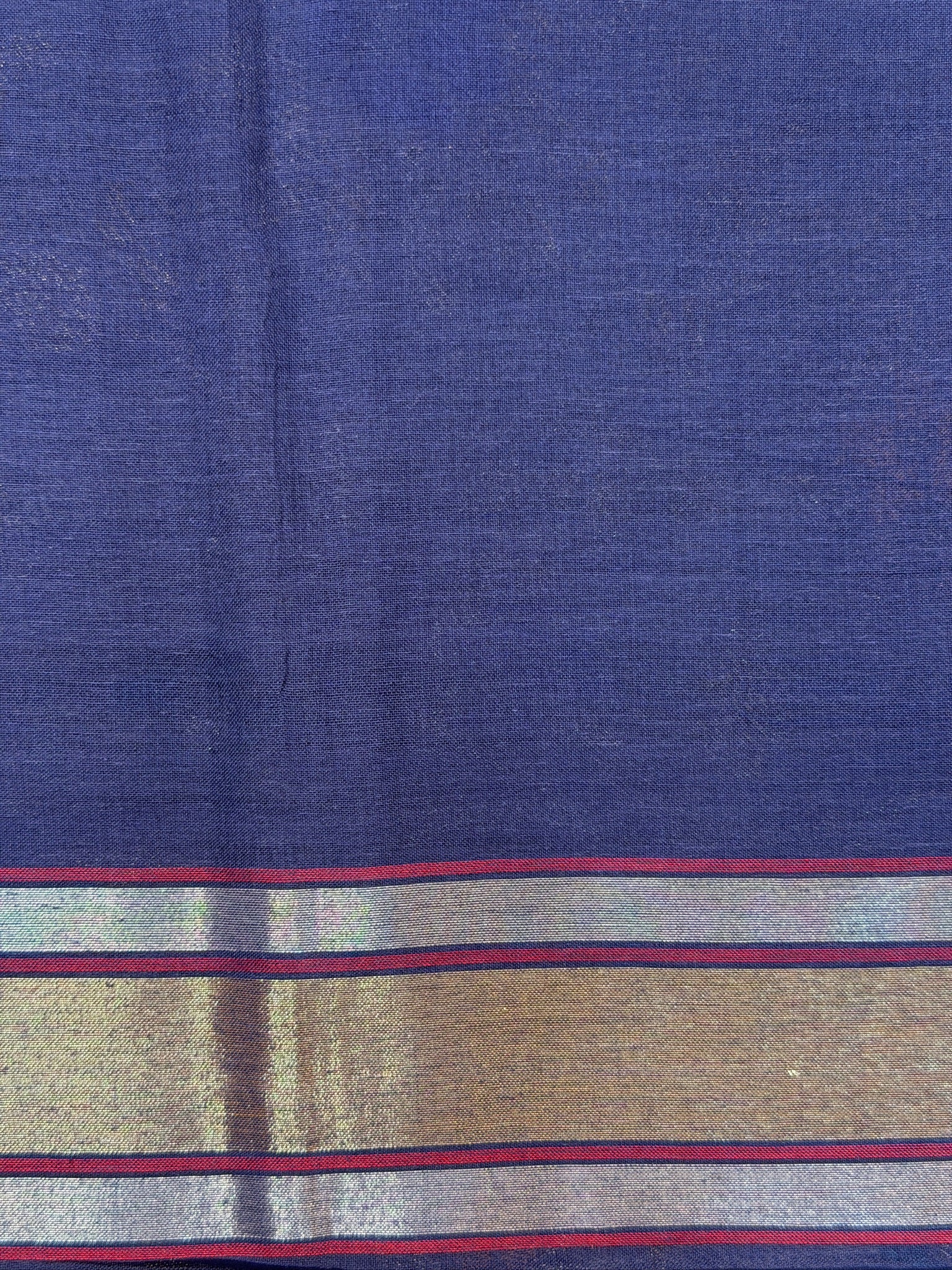 Nilambari Pure Real Zari Cotton Jamdani Saree with Floral Weaving
