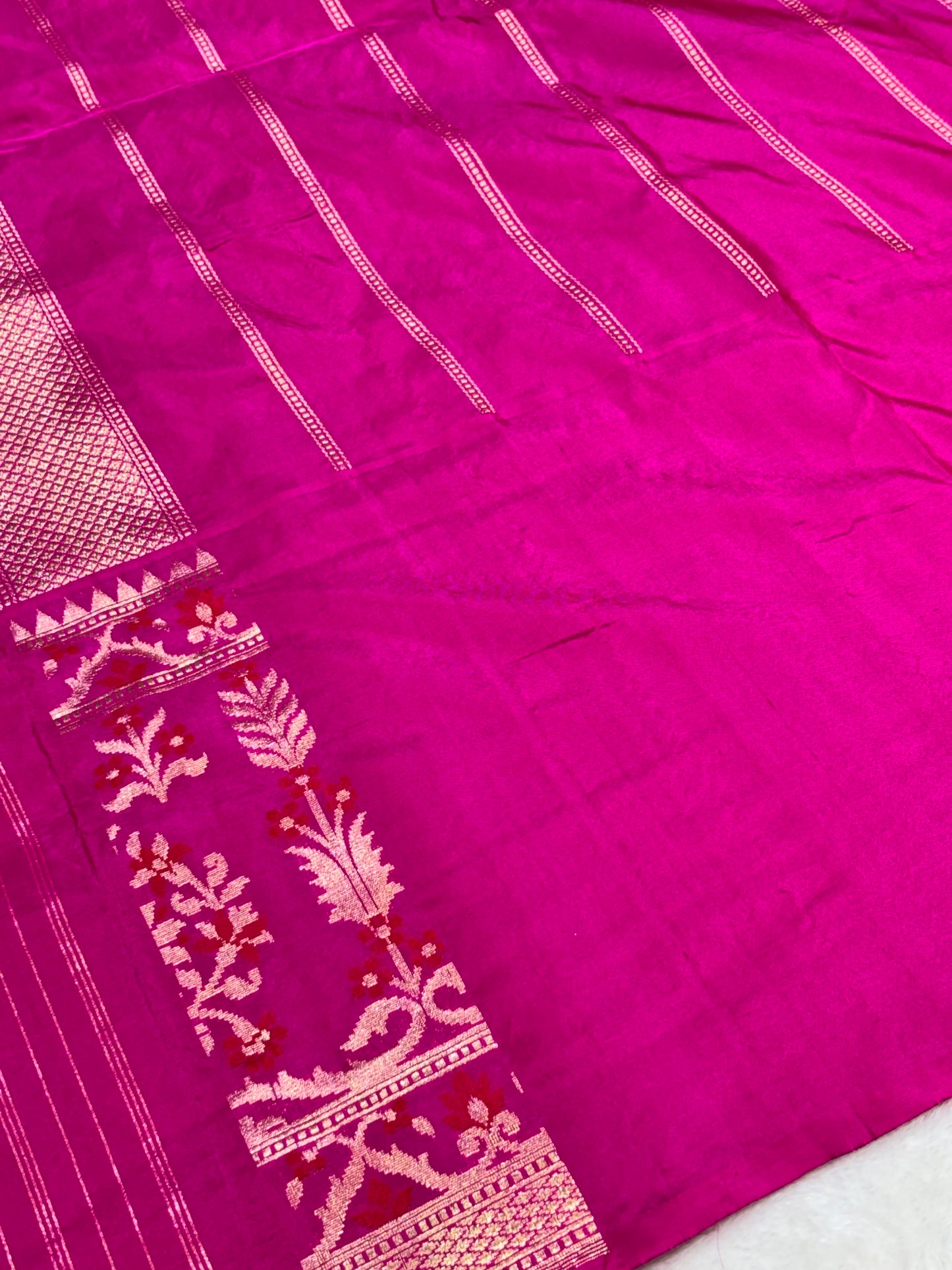 Yellow Pure Tissue Silk Handwoven