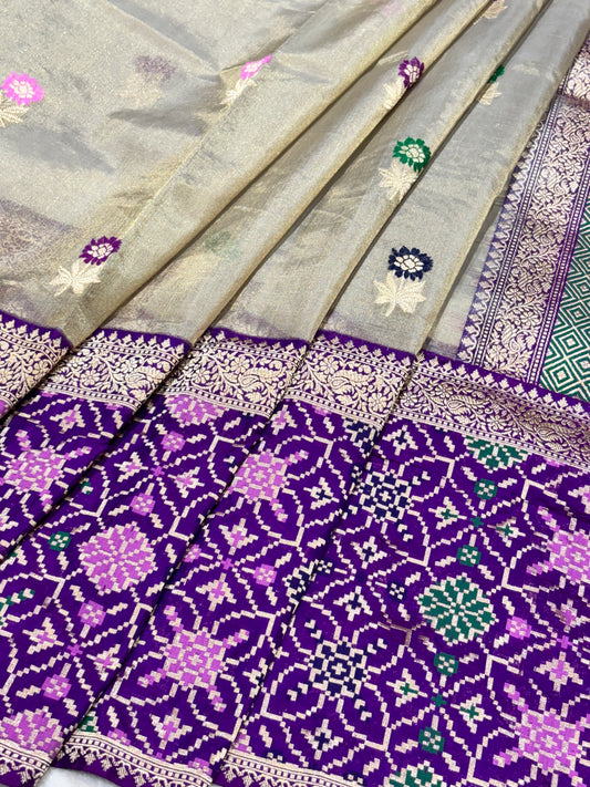 Sea Green Pure Tissue Silk Handwoven