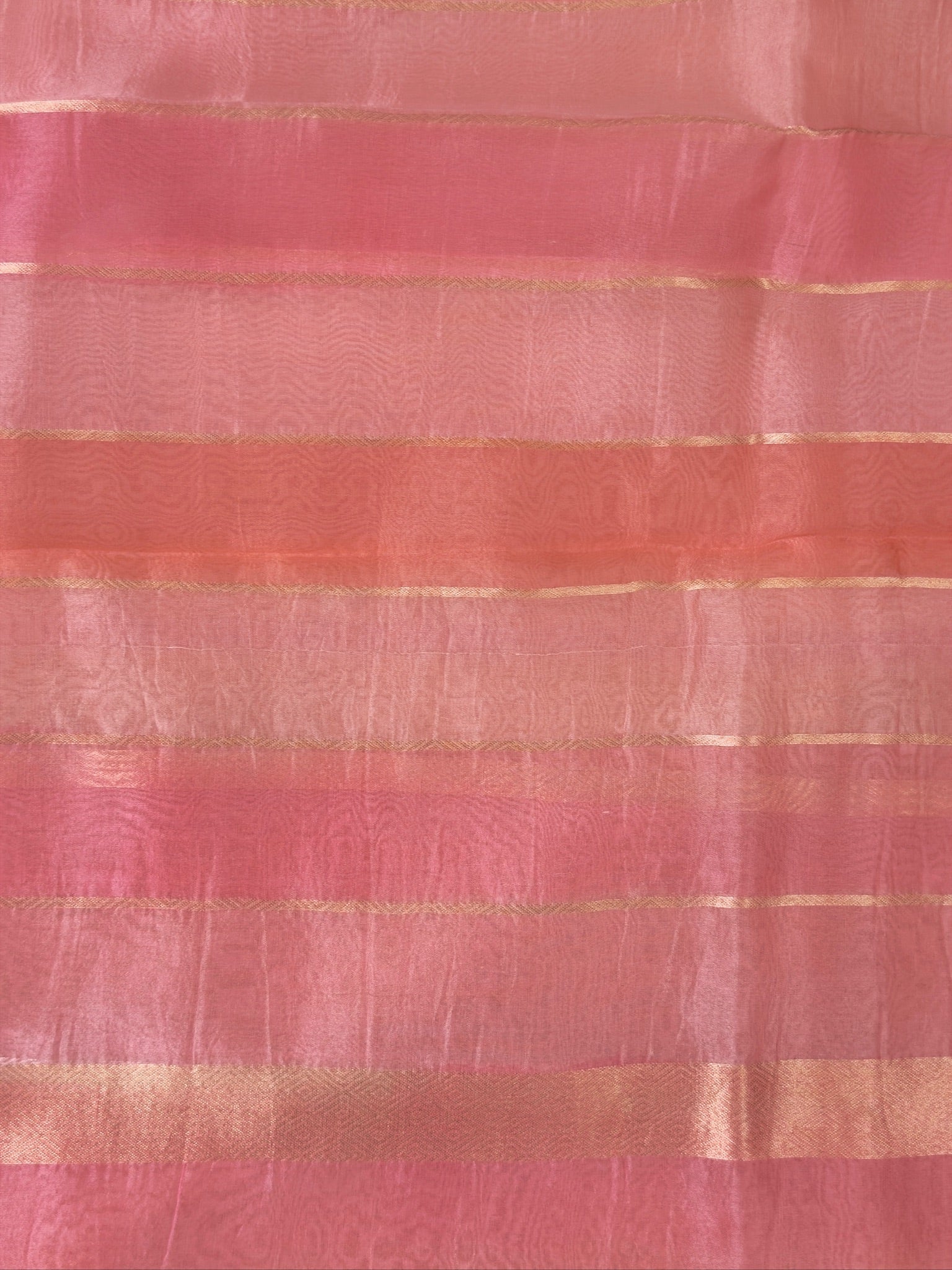 Peach Handwoven Rangkaat Kora Silk Saree
