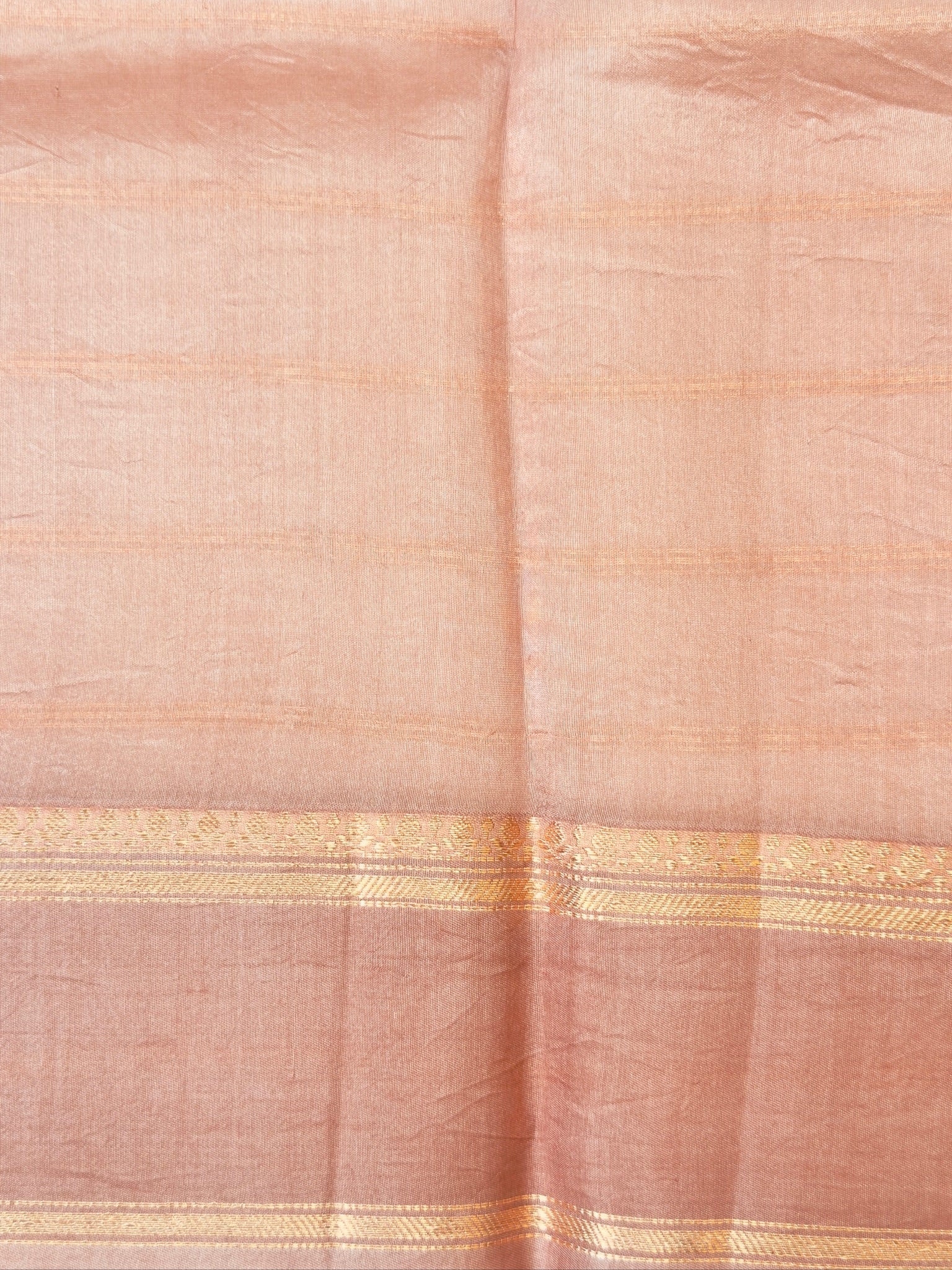 Mauve Handwoven Kora Silk Saree