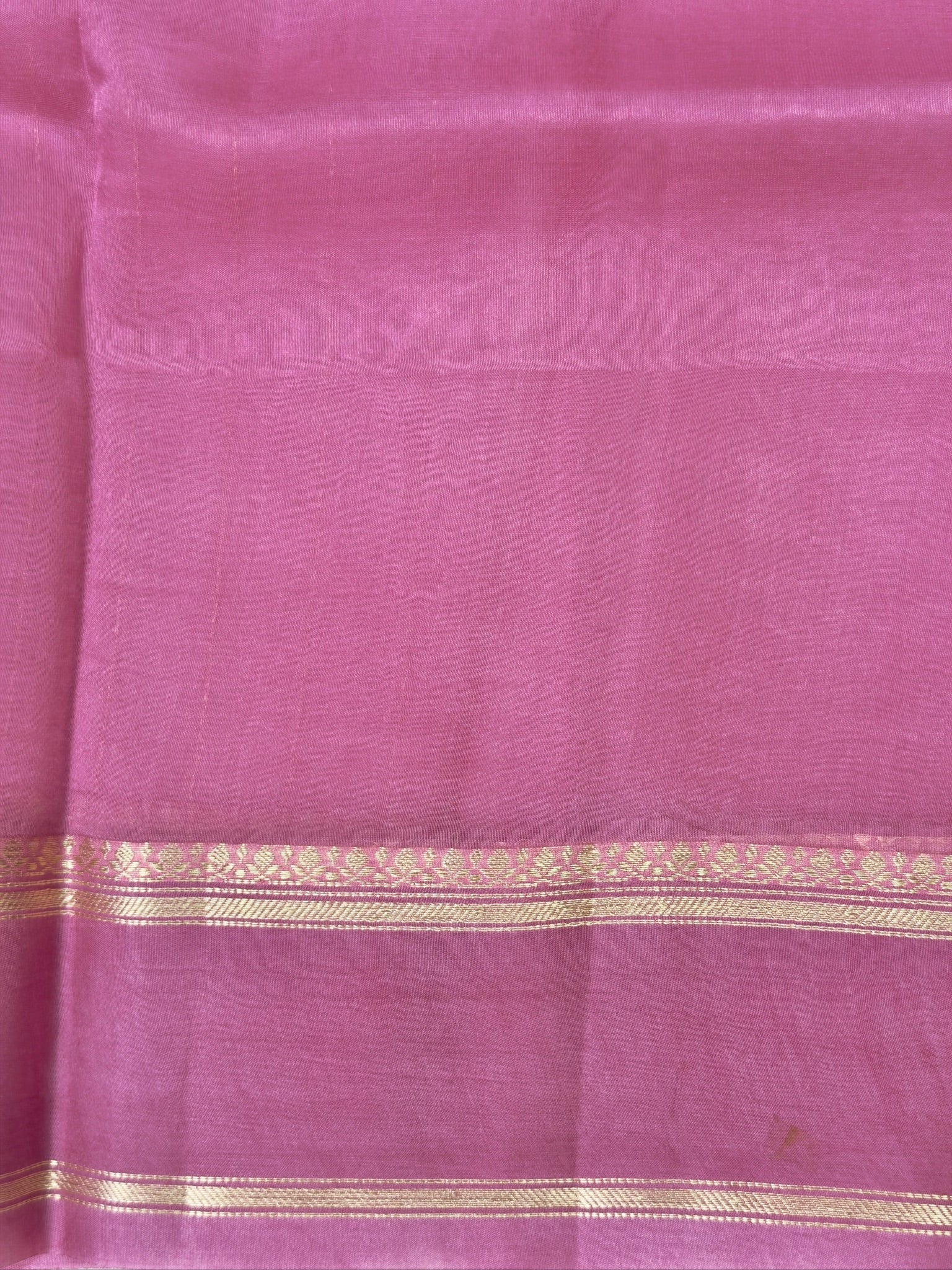 Pink Handwoven Kora Silk Saree